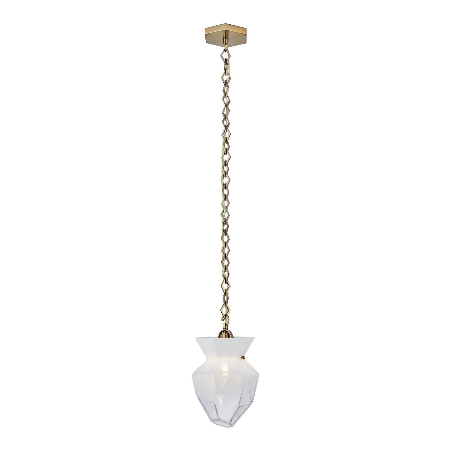 Kalco 528312WBWT Bolsa 1 Light 8 inch Winter Brass Pendant Ceiling Light