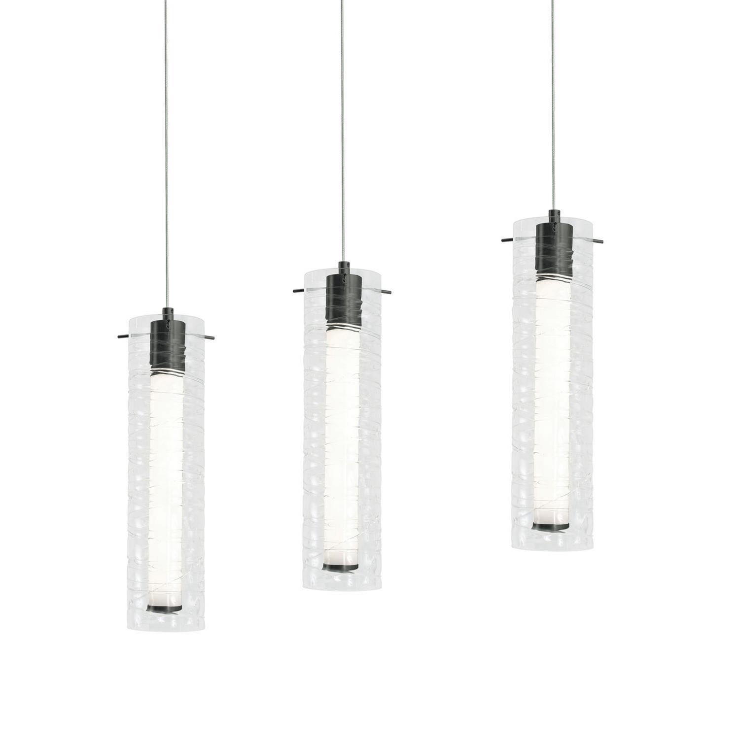 Black LED Pendant from the Bari Collection
