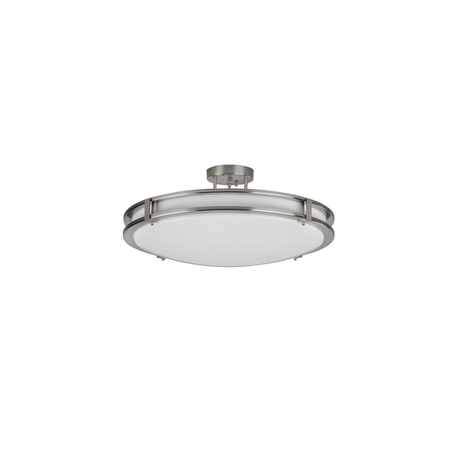 LED Semi-Flush Mount by AFX Lighting - Carlisle Collection, Satin Nickel Finish - CAC14L5AJUDSN