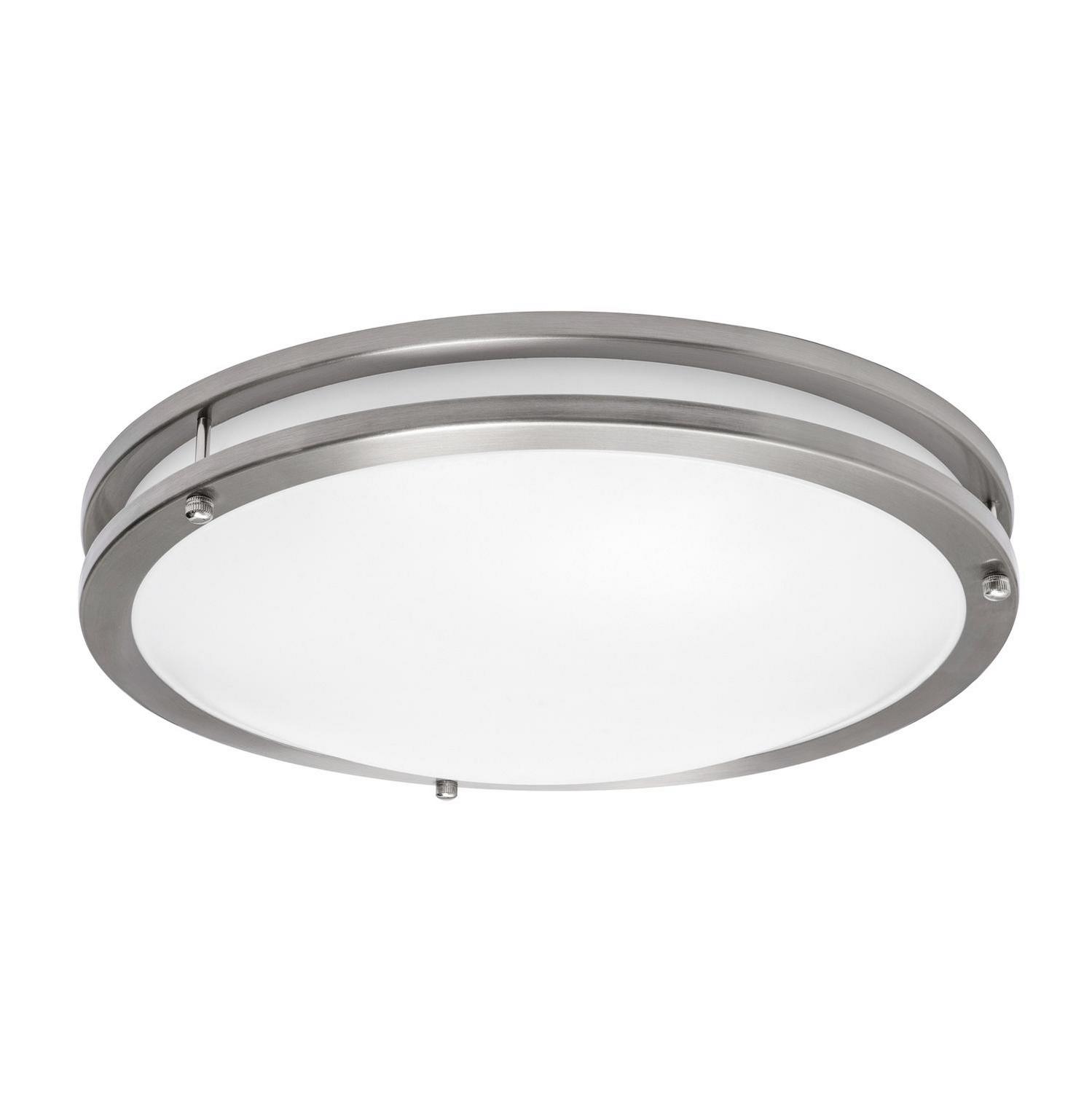 LED Flush Mount by AFX Lighting - Carlisle Collection, Satin Nickel Finish - CAF14L5AJUDSN-BB