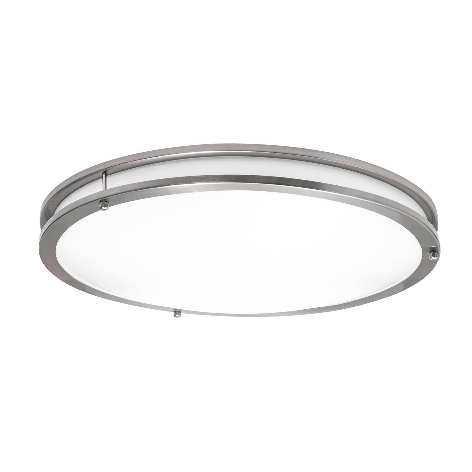 LED Flush Mount by AFX Lighting - Carlisle Collection, Satin Nickel Finish - CAF18L5AJUDSN