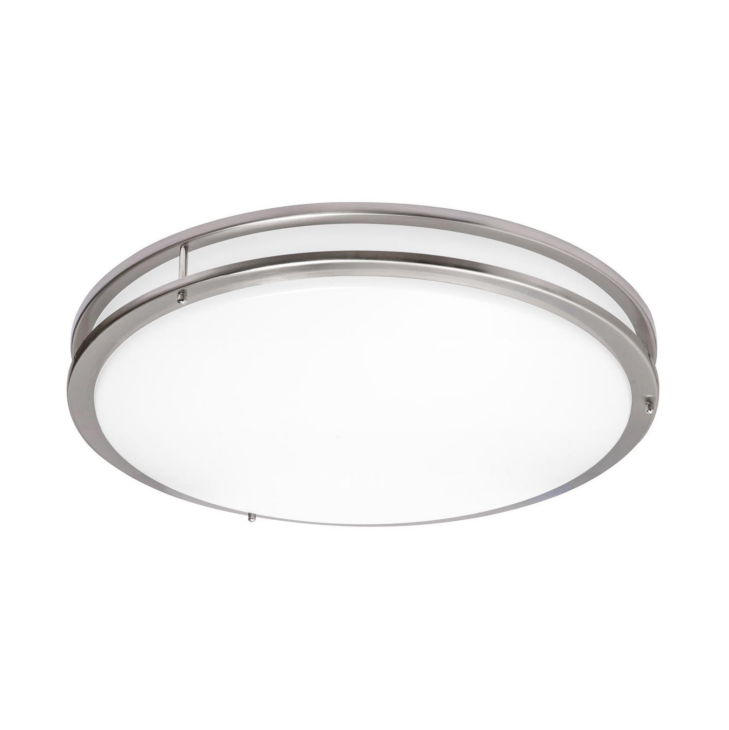 LED Flush Mount by AFX Lighting - Carlisle Collection, Satin Nickel Finish - CAF24L5AJUDSN-BB