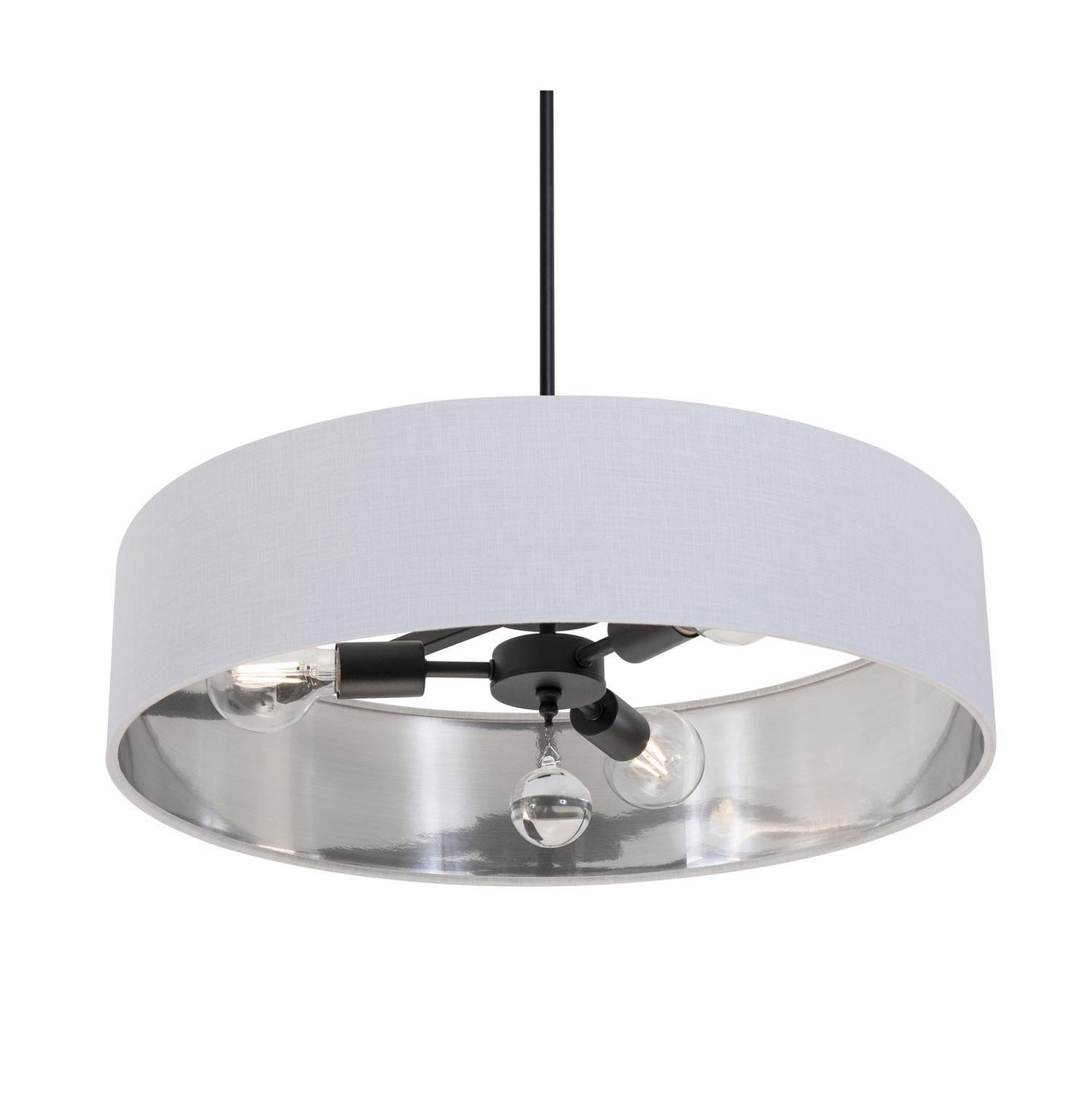 Three Light Pendant by AFX Lighting - Celine Collection, Black Finish - CLNP24MBBK-WHSL