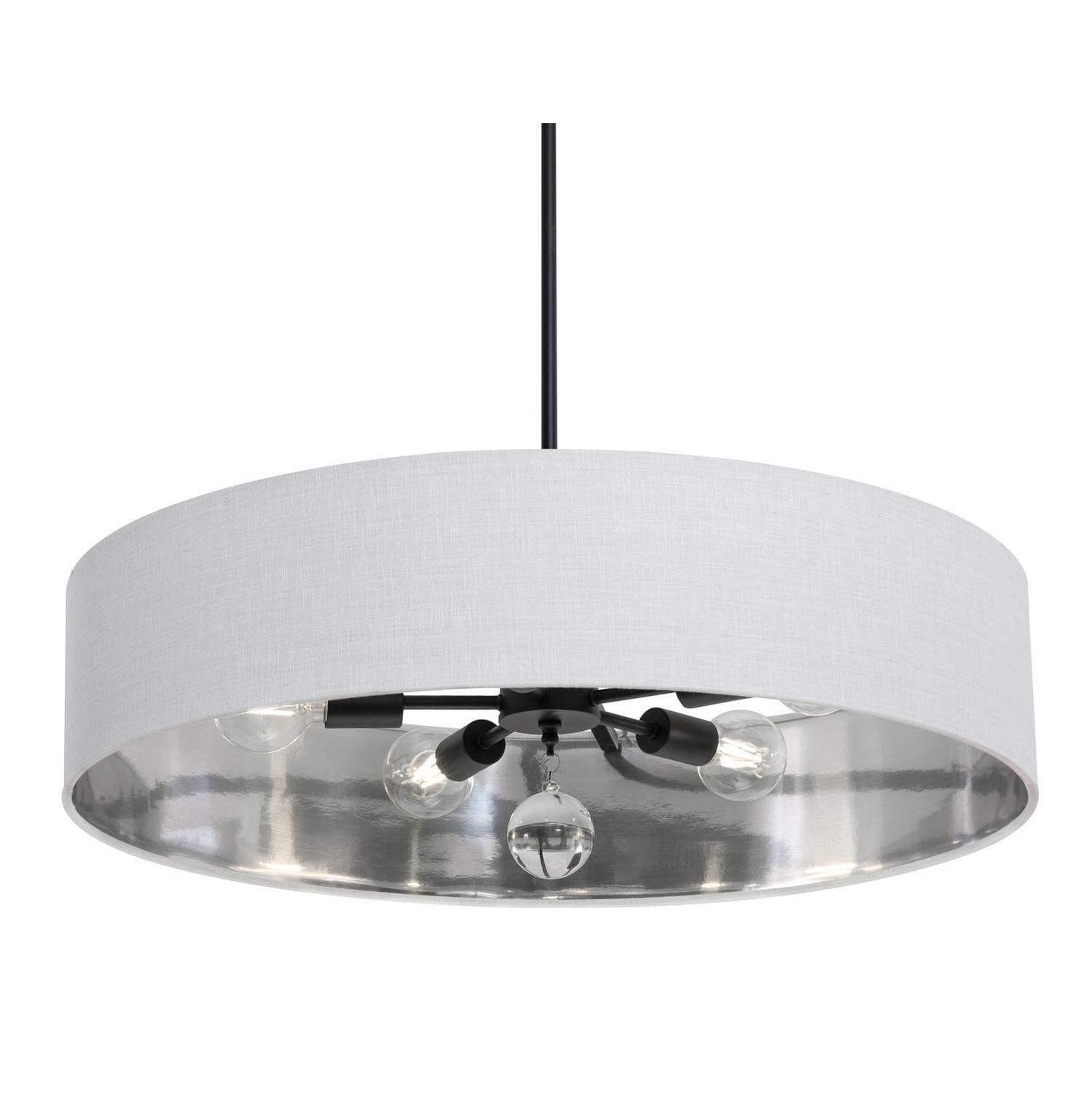 Five Light Pendant by AFX Lighting - Celine Collection, Black Finish - CLNP30MBBK-WHSL