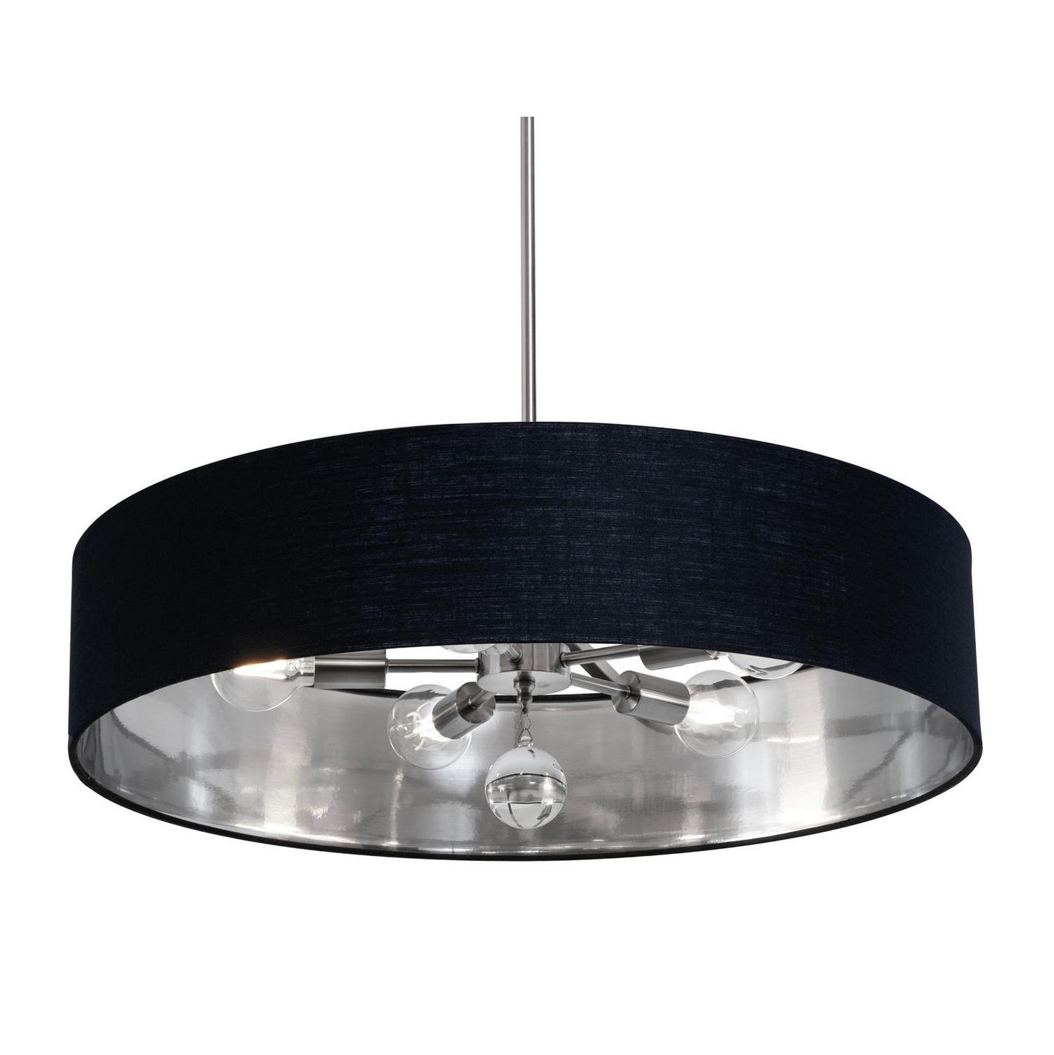 Five Light Pendant by AFX Lighting - Celine Collection, Satin Nickel Finish - CLNP30MBSN-BKSL