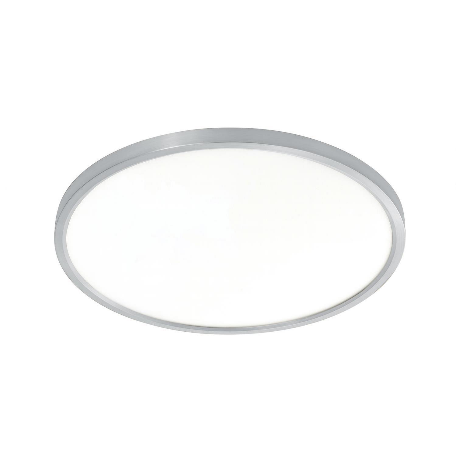 Satin Nickel LED Flush Mount from the Edge Round Large Collection