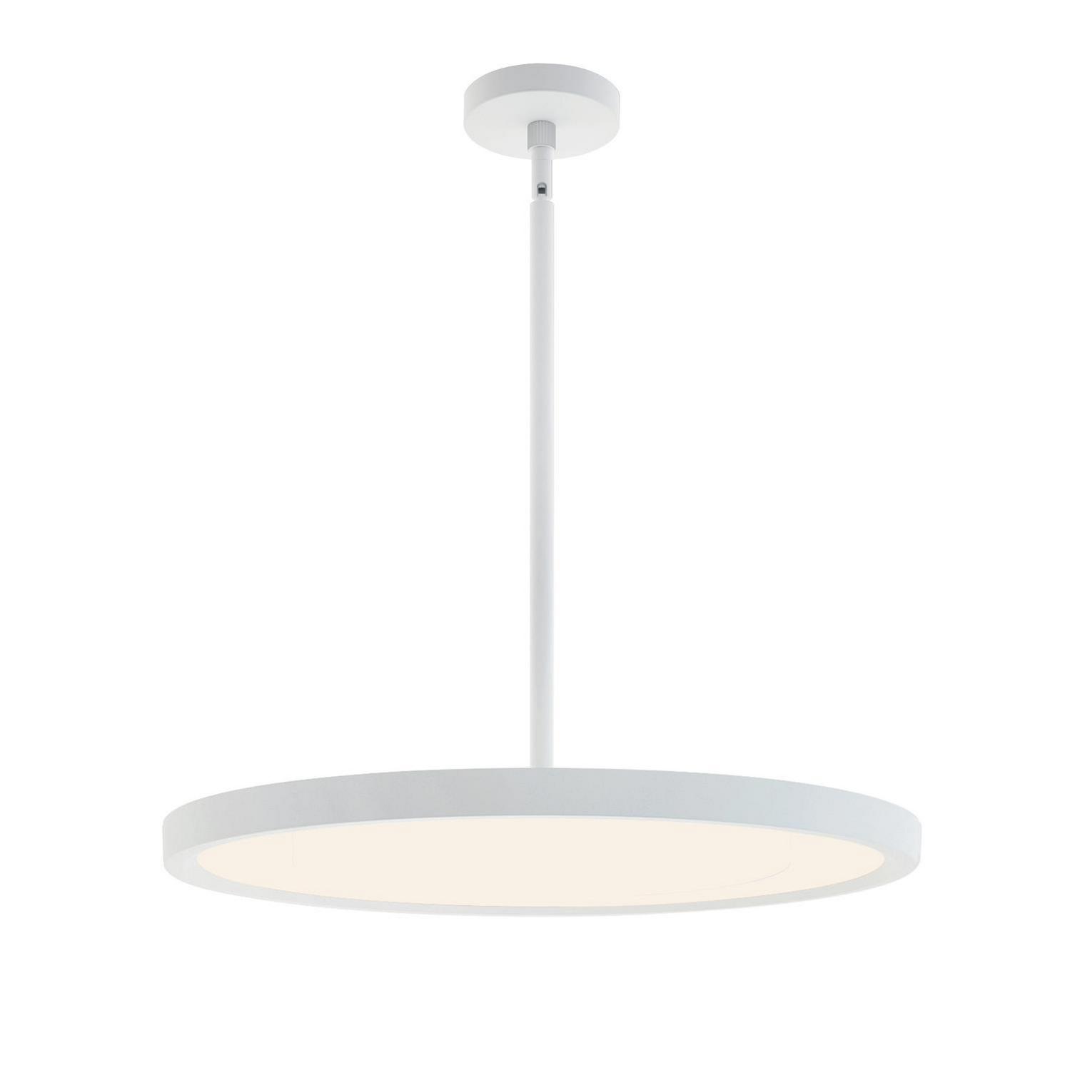 White LED Pendant from the Edge Round Collection
