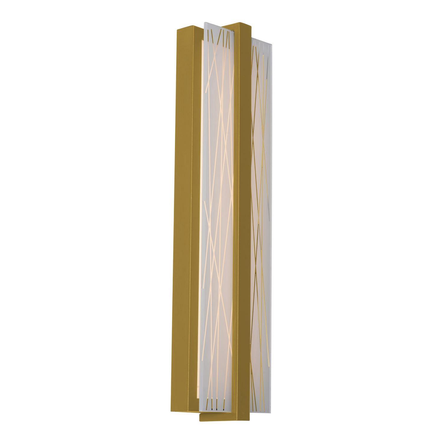 LED Wall Sconce by AFX Lighting - Gallery Collection, Light Antique Brass Finish - GLYS0520LAJUDLB