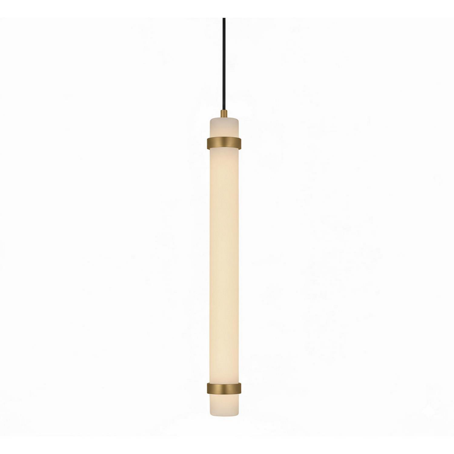 Light Antique Brass LED Pendant from the Miami Collection