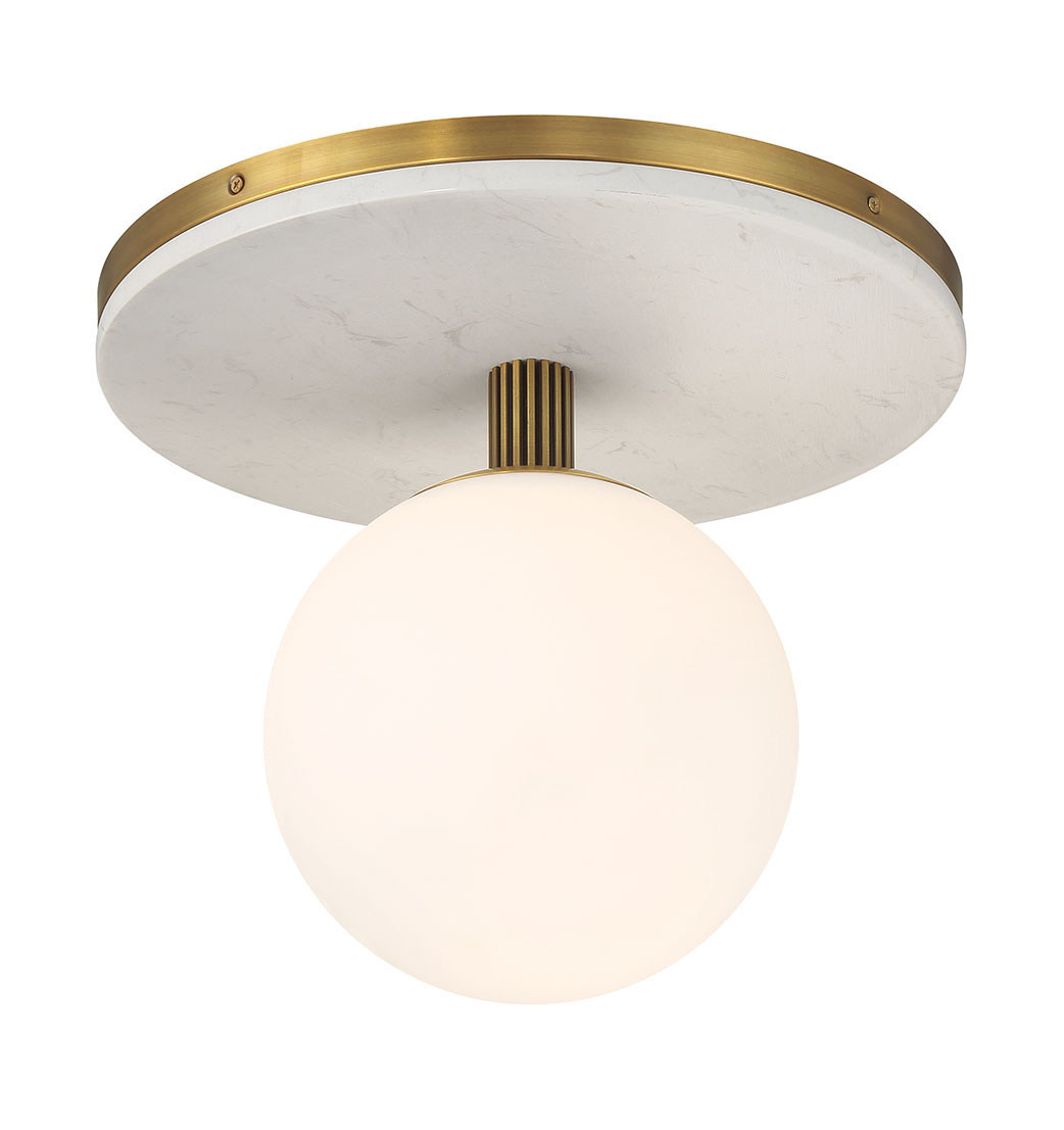 Photos - Chandelier / Lamp Wide Eurofase Antique Brass LED Flush Mount from the Carnagie Collection 49915-013