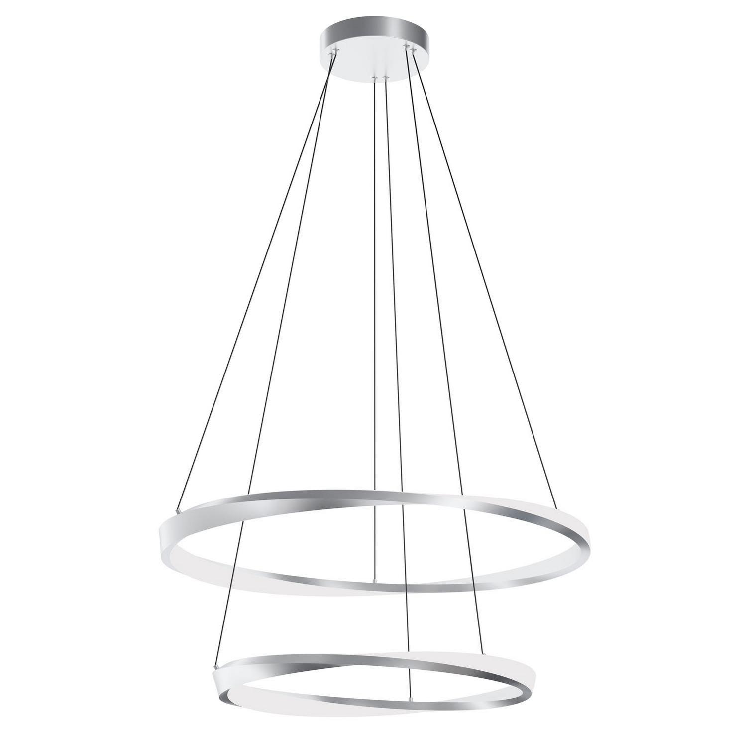 LED Pendant by AFX Lighting - Oberon Collection, Satin Nickel Finish - OBRP2432LAJUDSN