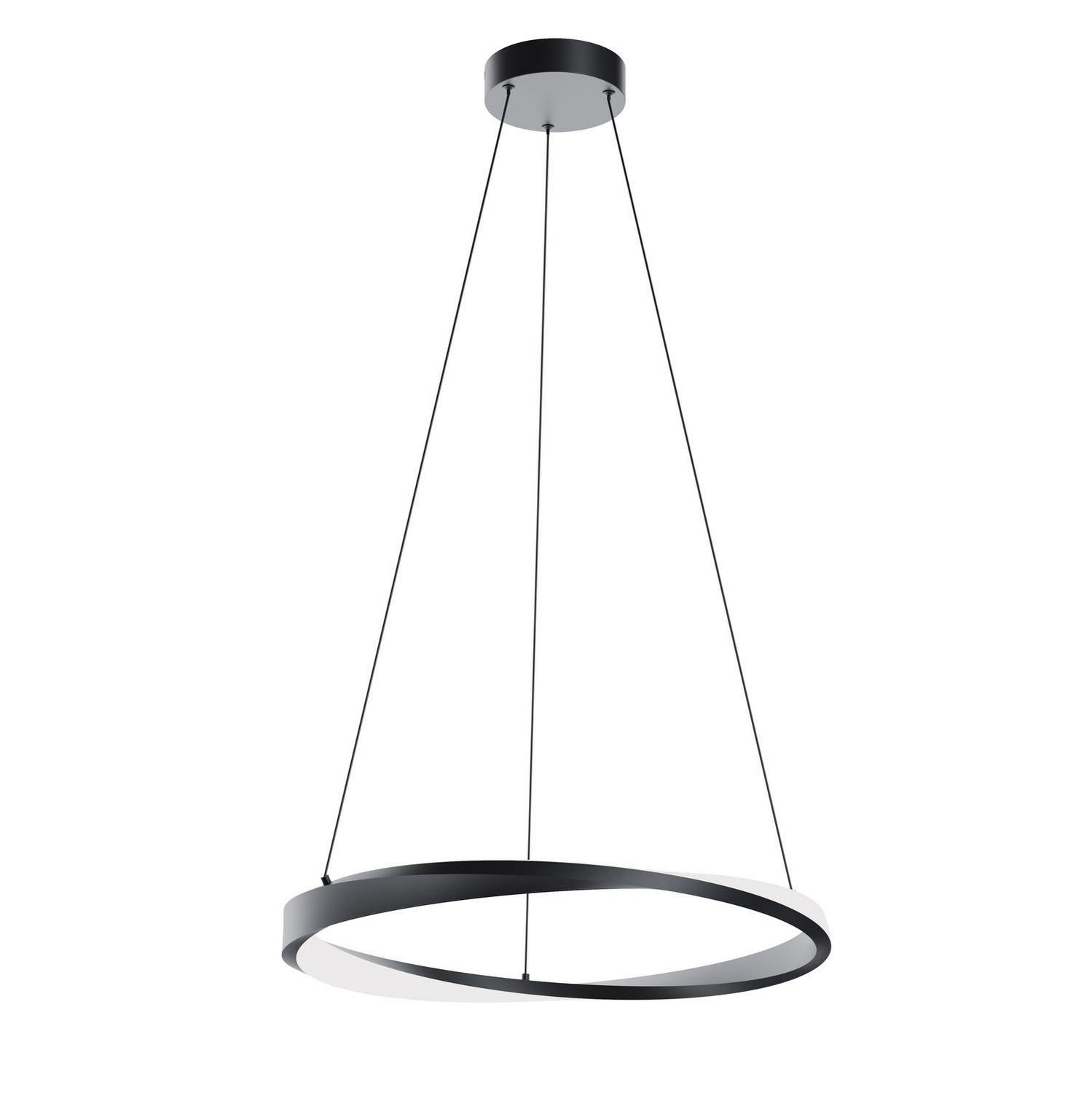 LED Pendant by AFX Lighting - Oberon Collection, Black Finish - OBRP24LAJUDBK