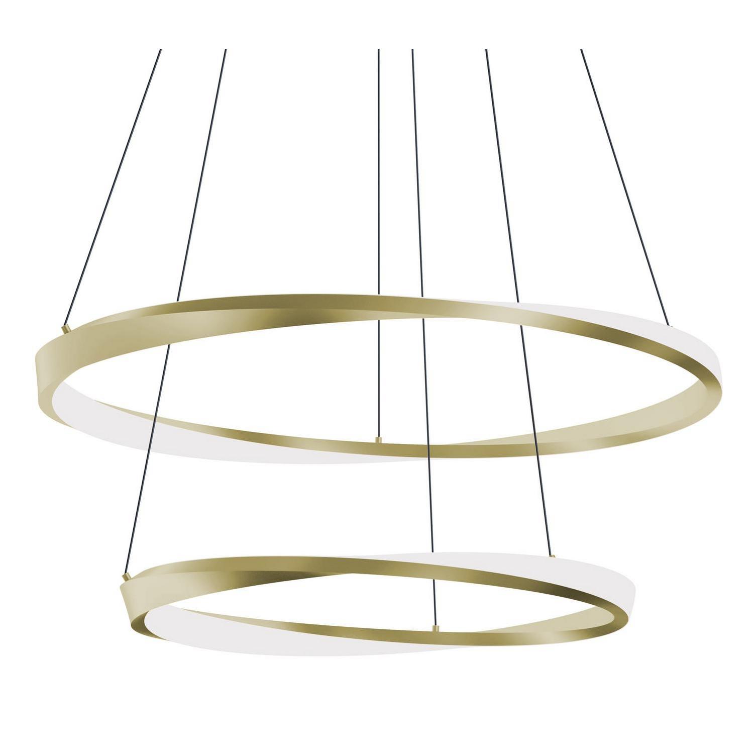 LED Pendant by AFX Lighting - Oberon Collection, Light Antique Brass Finish - OBRP3240LAJUDLB