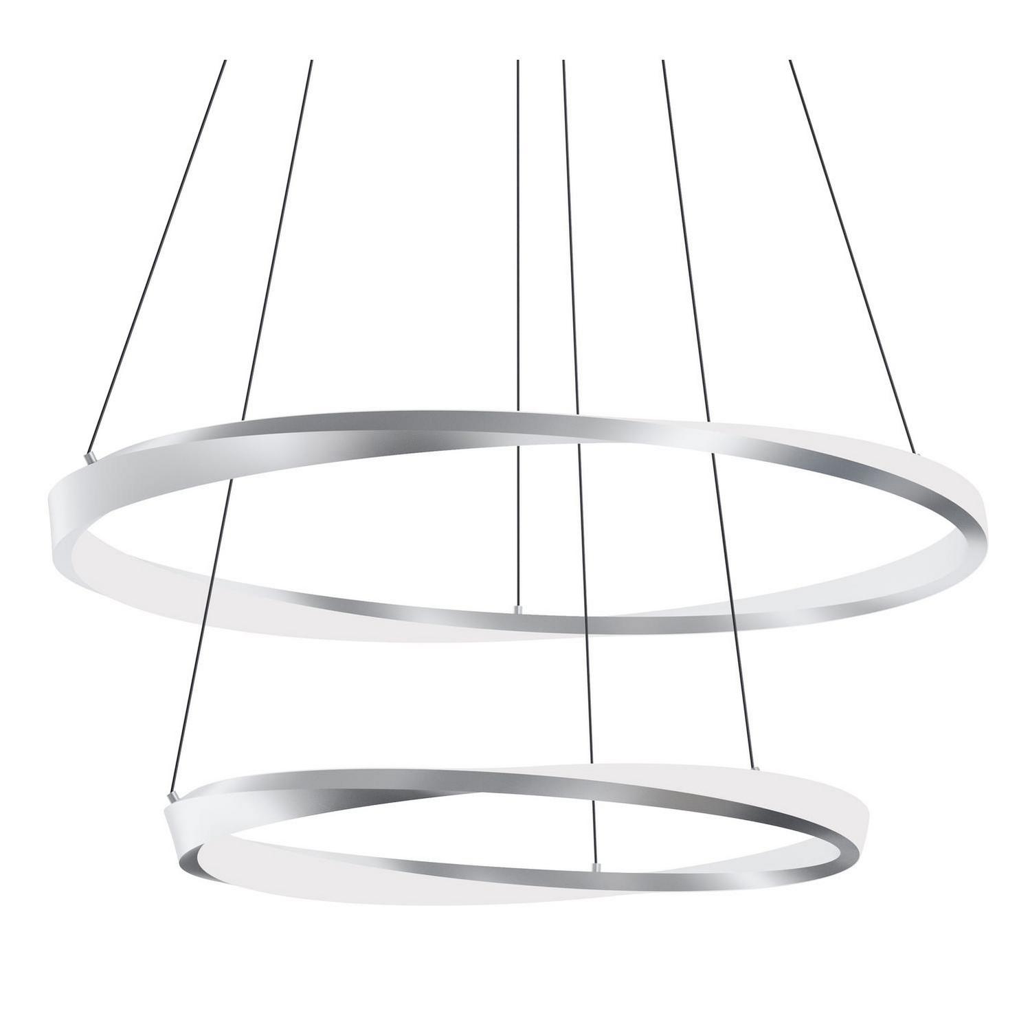 LED Pendant by AFX Lighting - Oberon Collection, Satin Nickel Finish - OBRP3240LAJUDSN