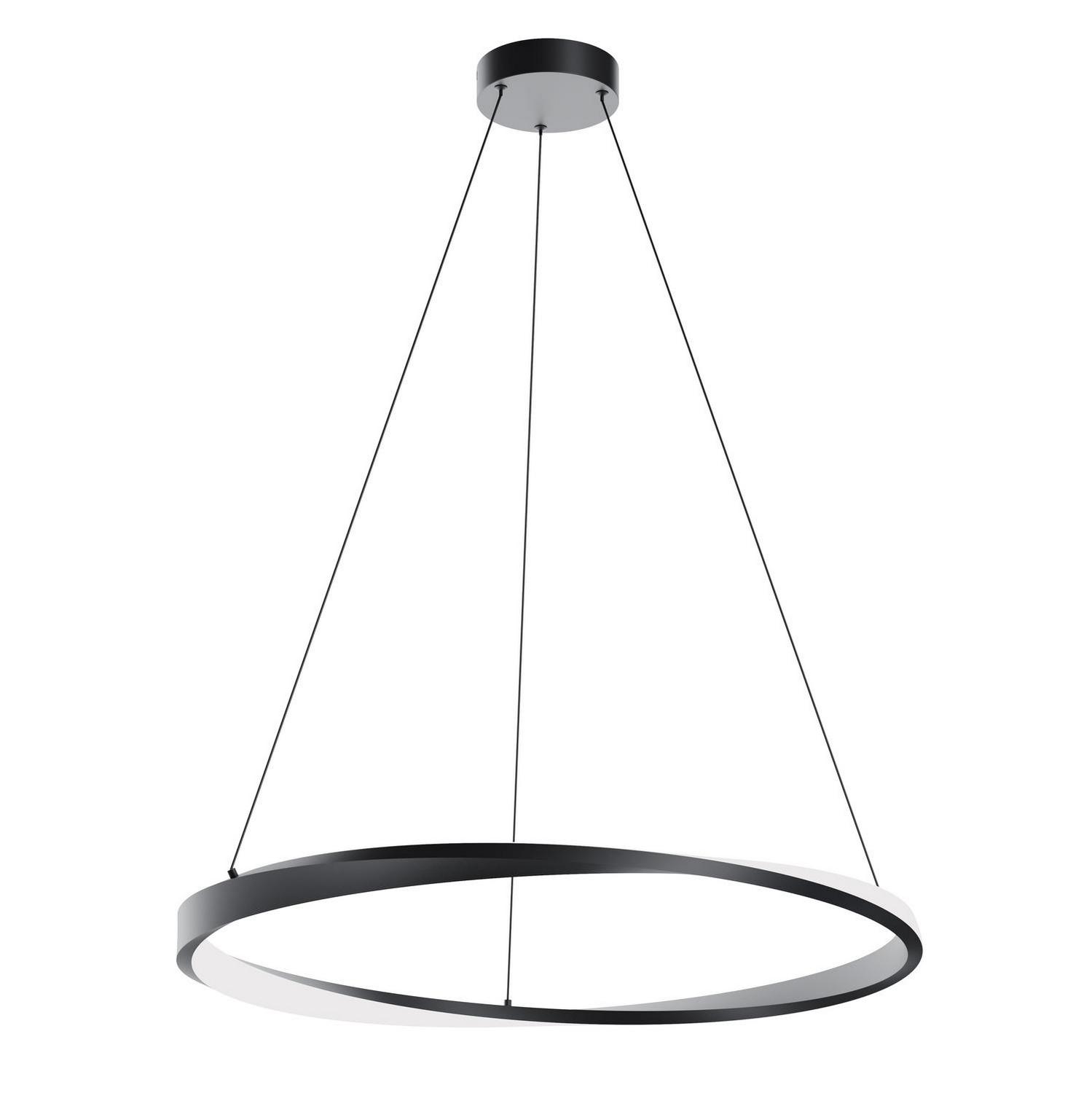 LED Pendant by AFX Lighting - Oberon Collection, Black Finish - OBRP32LAJUDBK