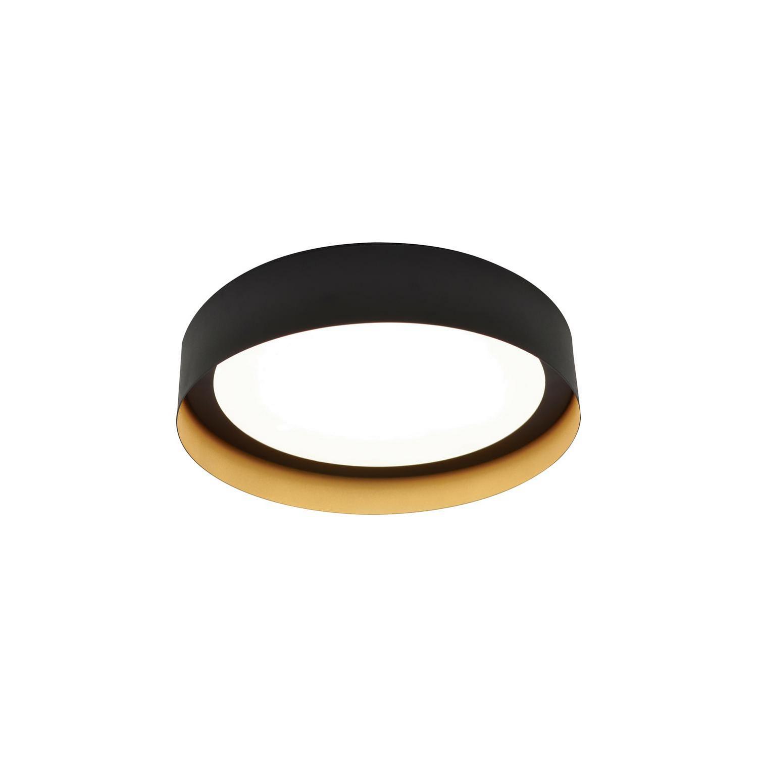LED Flush Mount by AFX Lighting - Reveal Collection, Black/Gold Finish - RVF16LAJUDBKGD