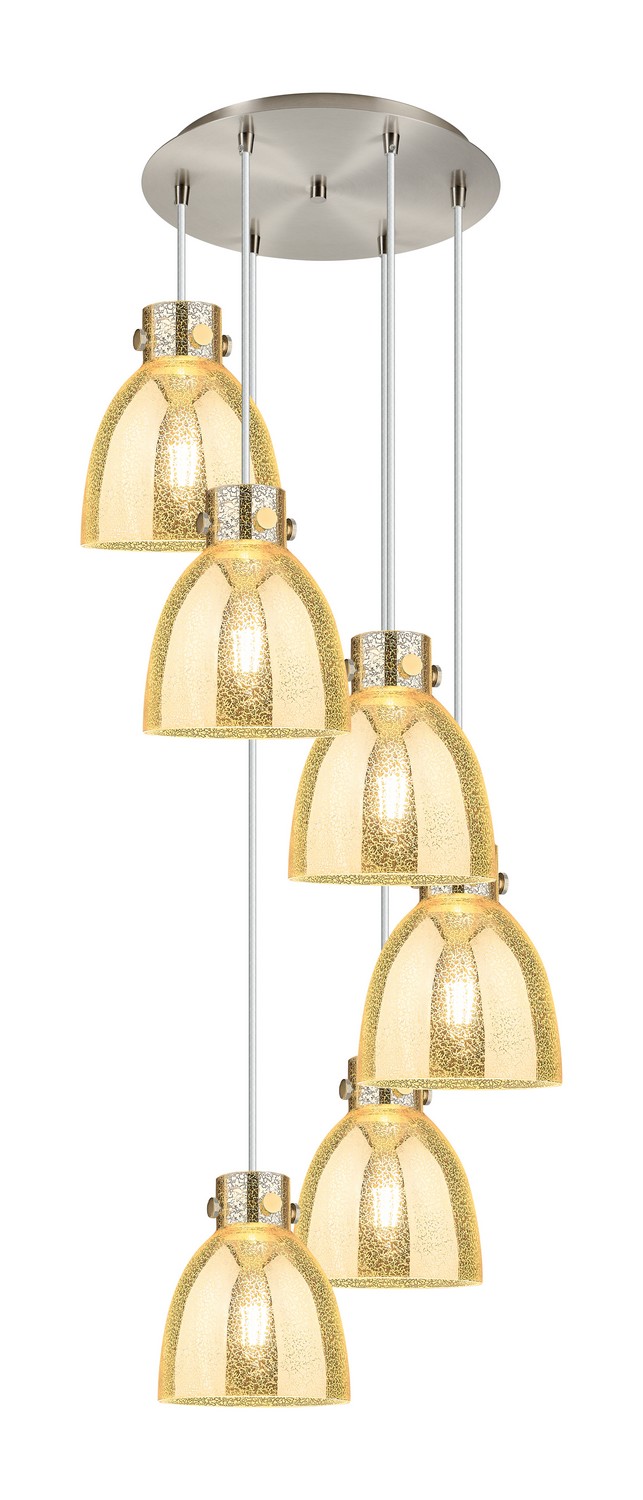 Six Light Pendant by Innovations - Downtown Urban Collection, Brushed Satin Nickel Finish - 116-410-1PS-SN-G412-8ME