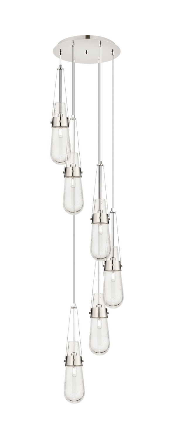 Six Light Pendant by Innovations - Downtown Urban Collection, Polished Nickel Finish - 116-452-1P-PN-G452-4SDY