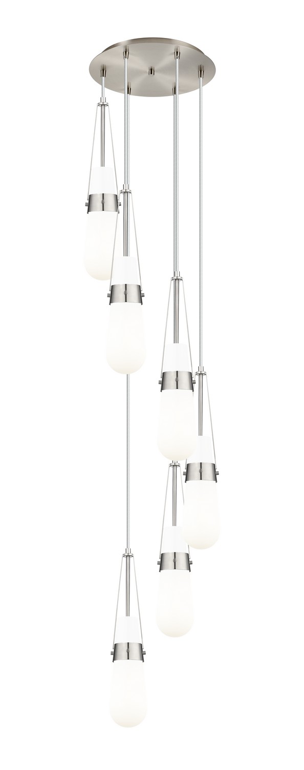 Six Light Pendant by Innovations - Downtown Urban Collection, Brushed Satin Nickel Finish - 116-452-1P-SN-G452-4GWH