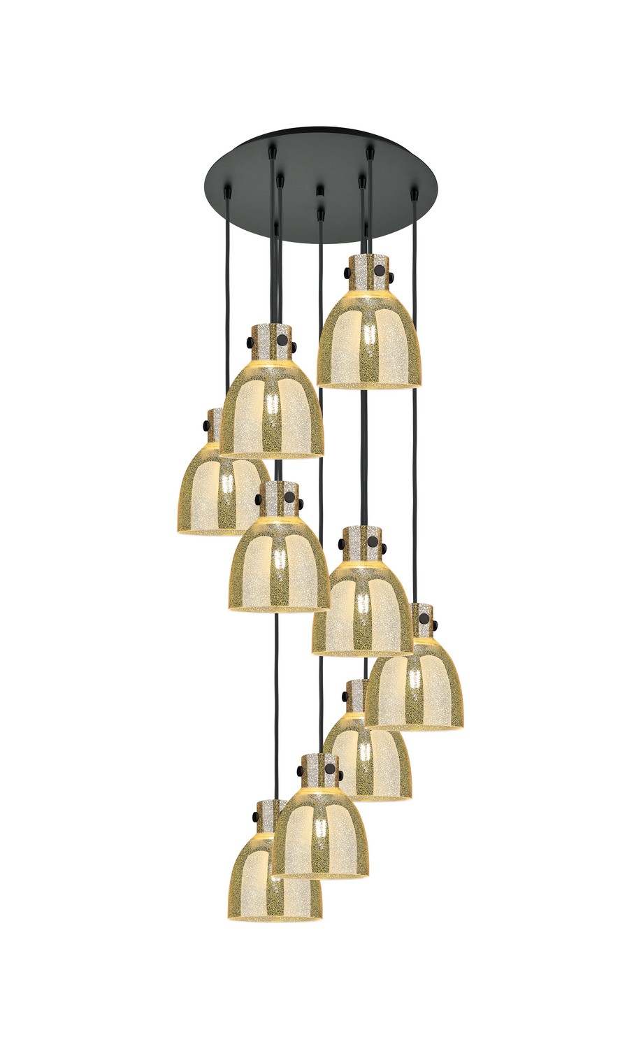 Nine Light Pendant by Innovations - Downtown Urban Collection, Matte Black Finish - 119-410-1PS-BK-G412-8ME