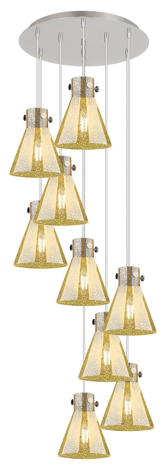 Nine Light Pendant by Innovations - Downtown Urban Collection, Polished Nickel Finish - 119-410-1PS-PN-G411-8ME