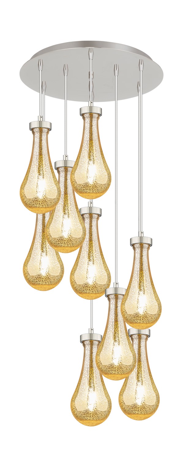 Nine Light Pendant by Innovations - Downtown Urban Collection, Polished Nickel Finish - 119-451-1P-PN-G451-5ME