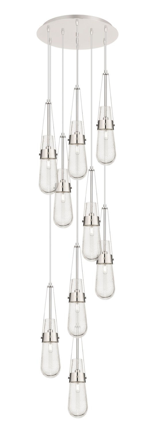 Nine Light Pendant by Innovations - Downtown Urban Collection, Polished Nickel Finish - 119-452-1P-PN-G452-4SDY