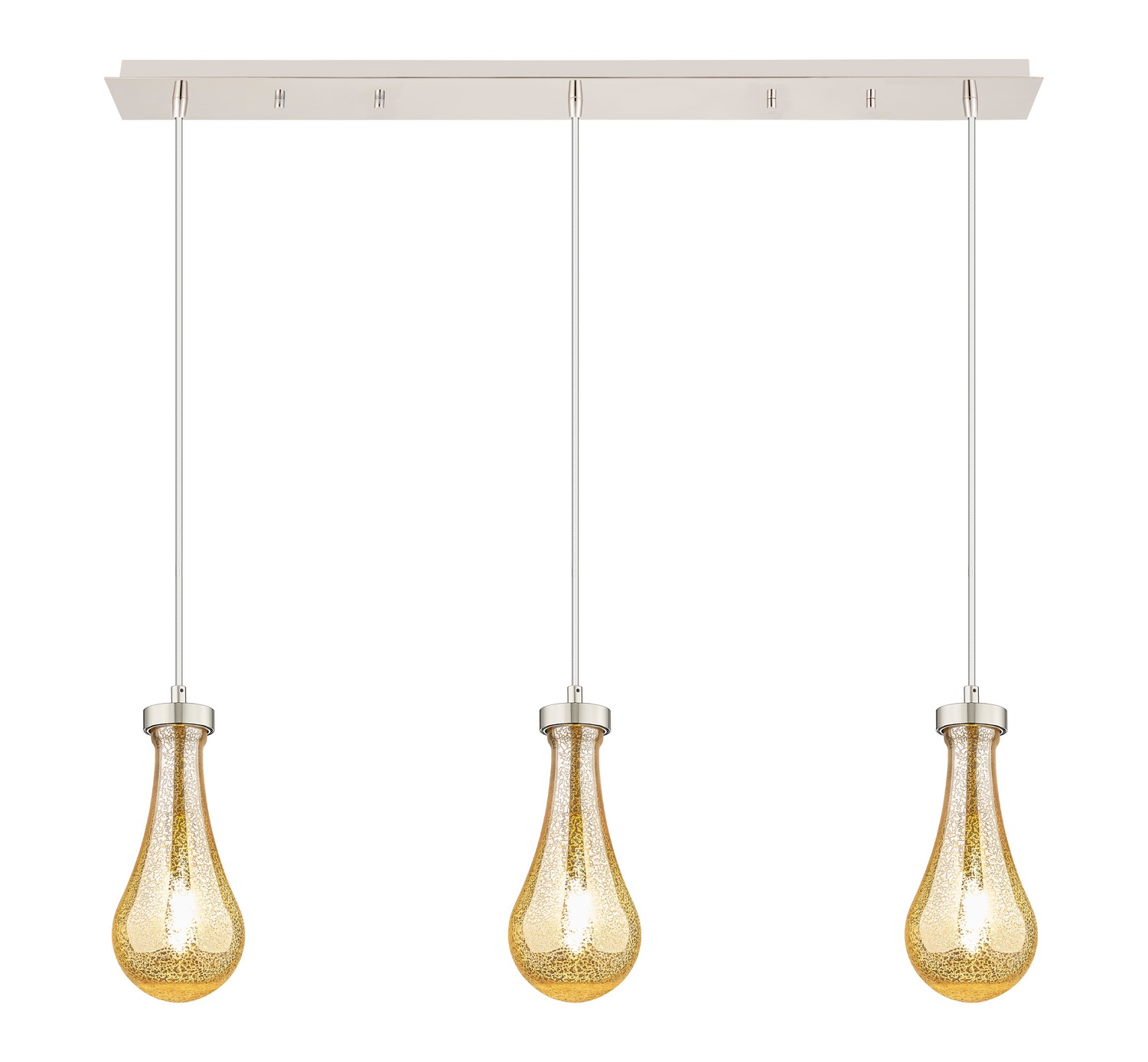Three Light Linear Pendant by Innovations - Downtown Urban Collection, Polished Nickel Finish - 123-451-1P-PN-G451-5ME