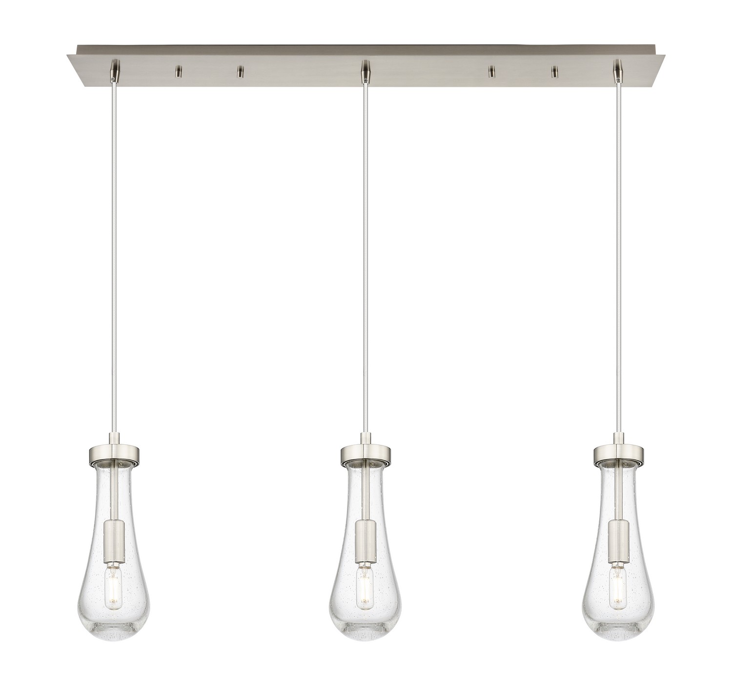 Three Light Linear Pendant by Innovations - Downtown Urban Collection, Brushed Satin Nickel Finish - 123-451-1P-SN-G451-4SDY