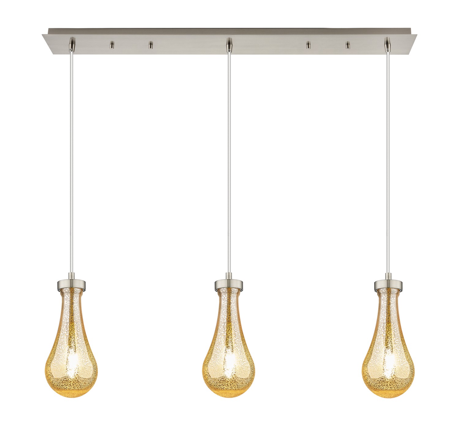 Three Light Linear Pendant by Innovations - Downtown Urban Collection, Brushed Satin Nickel Finish - 123-451-1P-SN-G451-5ME