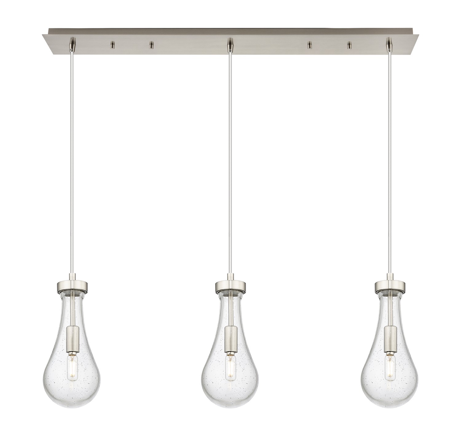 Three Light Linear Pendant by Innovations - Downtown Urban Collection, Brushed Satin Nickel Finish - 123-451-1P-SN-G451-5SDY
