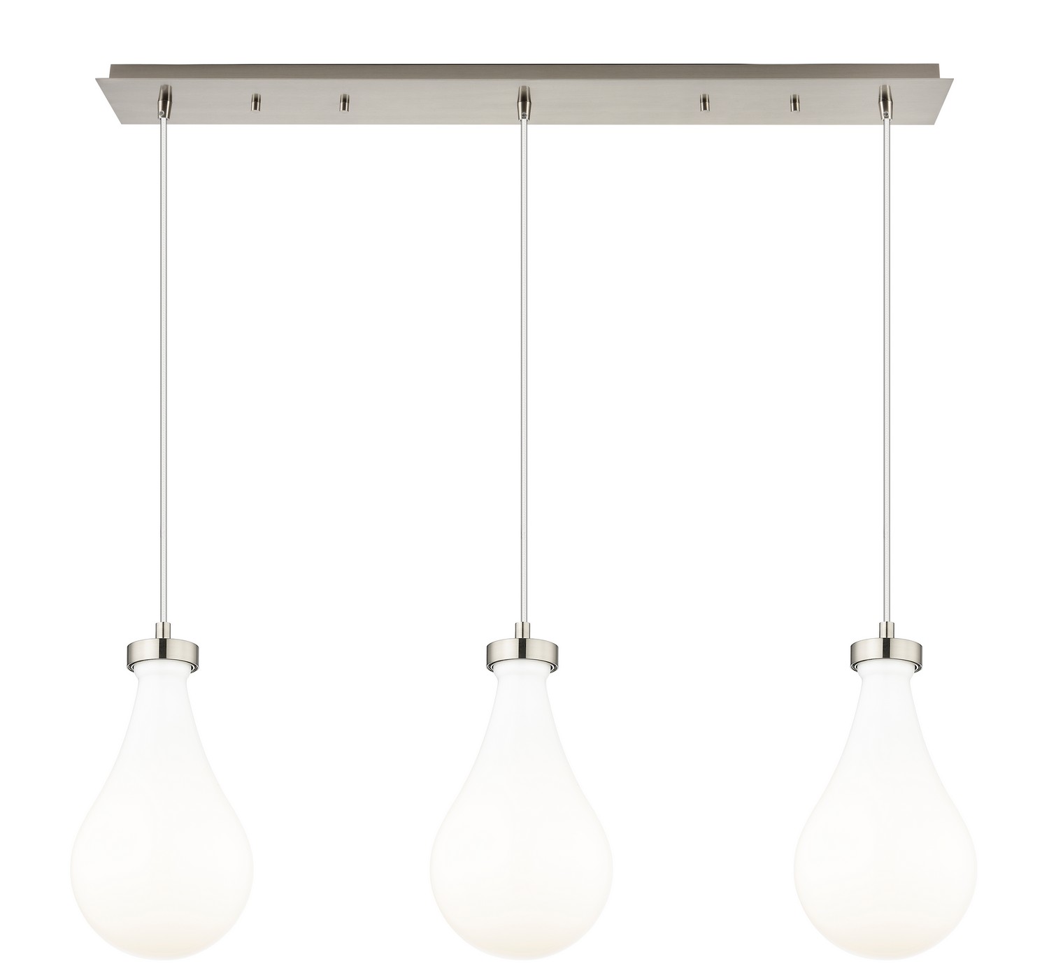 Three Light Linear Pendant by Innovations - Downtown Urban Collection, Brushed Satin Nickel Finish - 123-451-1P-SN-G451-7GWH