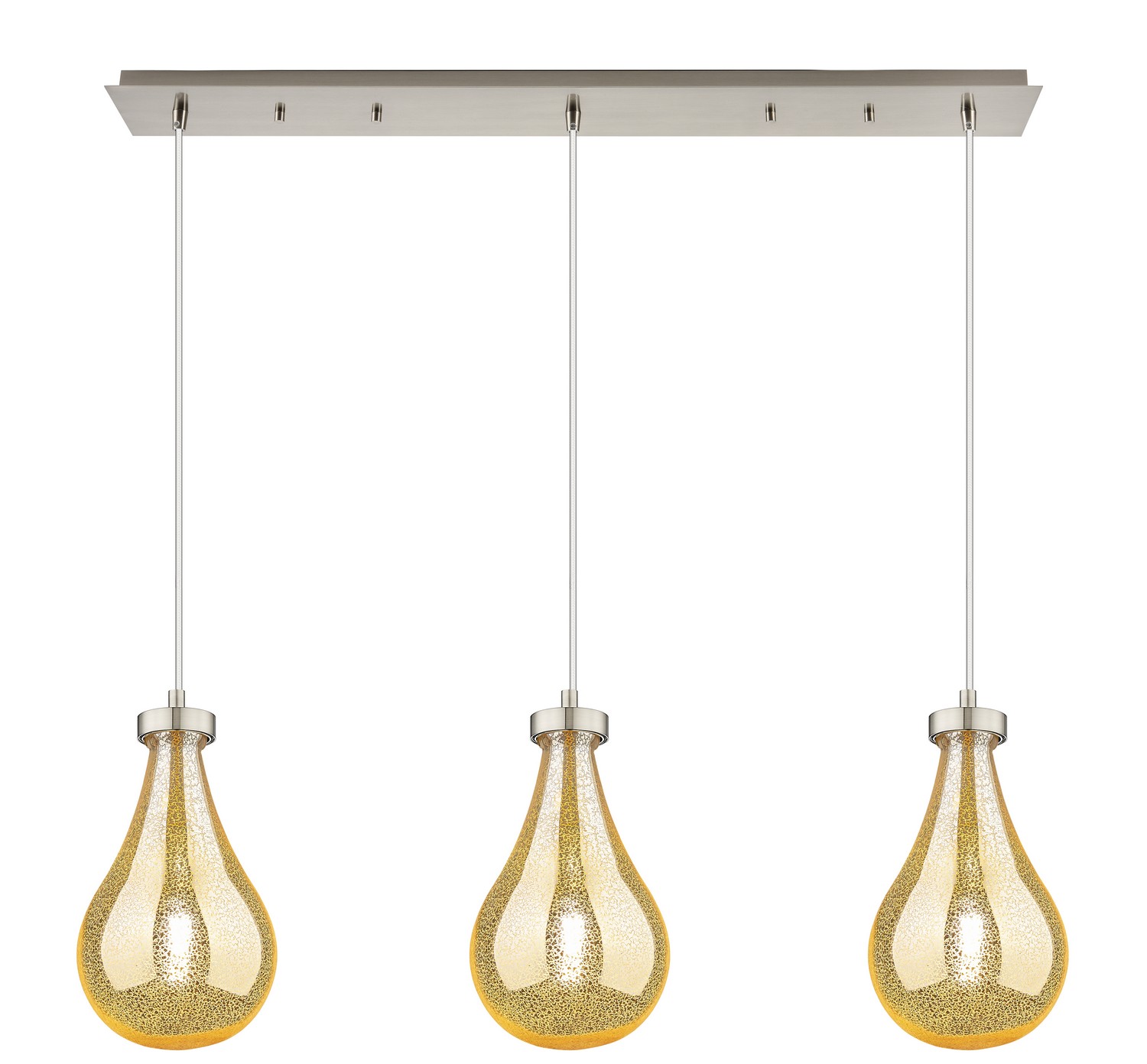 Three Light Linear Pendant by Innovations - Downtown Urban Collection, Brushed Satin Nickel Finish - 123-451-1P-SN-G451-7ME