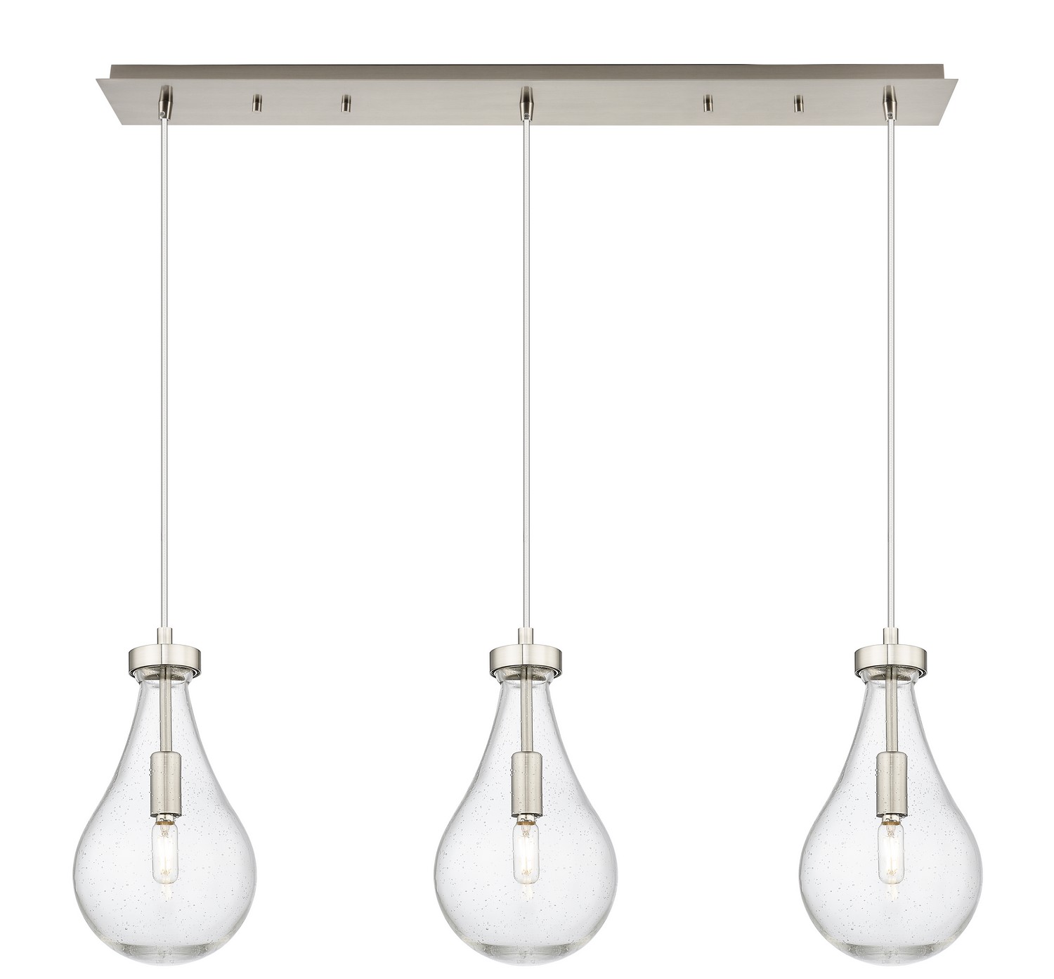 Three Light Linear Pendant by Innovations - Downtown Urban Collection, Brushed Satin Nickel Finish - 123-451-1P-SN-G451-7SDY
