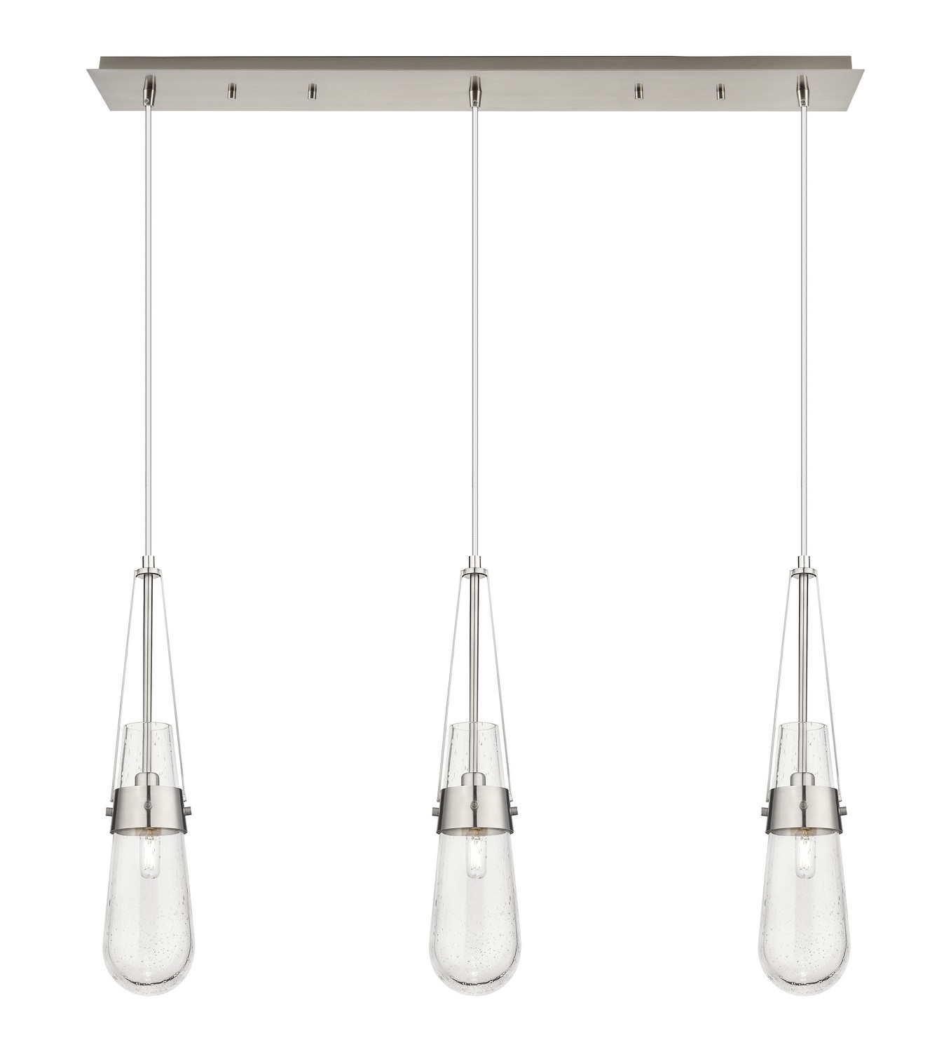 Three Light Linear Pendant by Innovations - Downtown Urban Collection, Brushed Satin Nickel Finish - 123-452-1P-SN-G452-4SDY