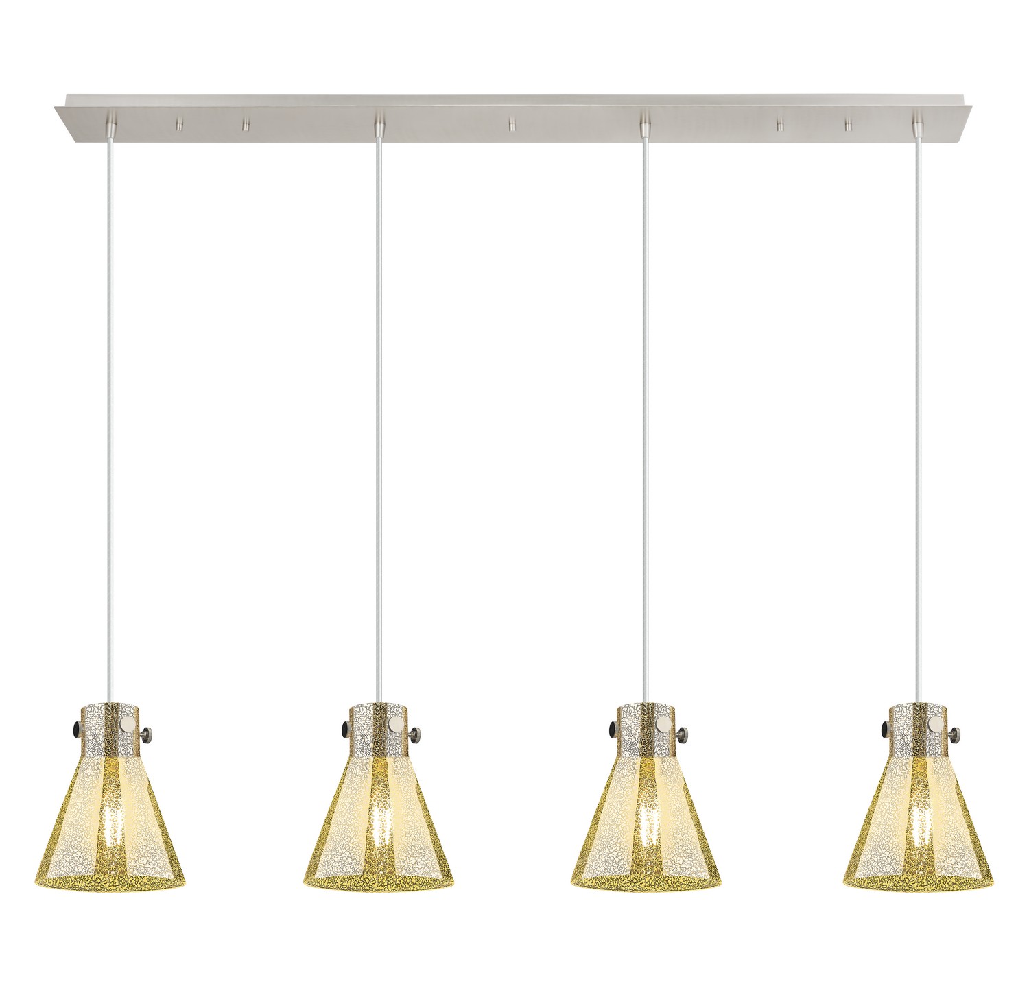 Four Light Linear Pendant by Innovations - Downtown Urban Collection, Polished Nickel Finish - 124-410-1PS-PN-G411-8ME