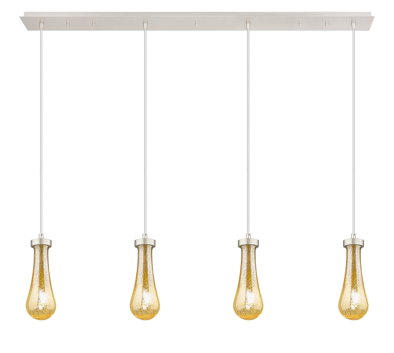 Four Light Linear Pendant by Innovations - Downtown Urban Collection, Brushed Polished Nickel Finish - 124-451-1P-PN-G451-4ME