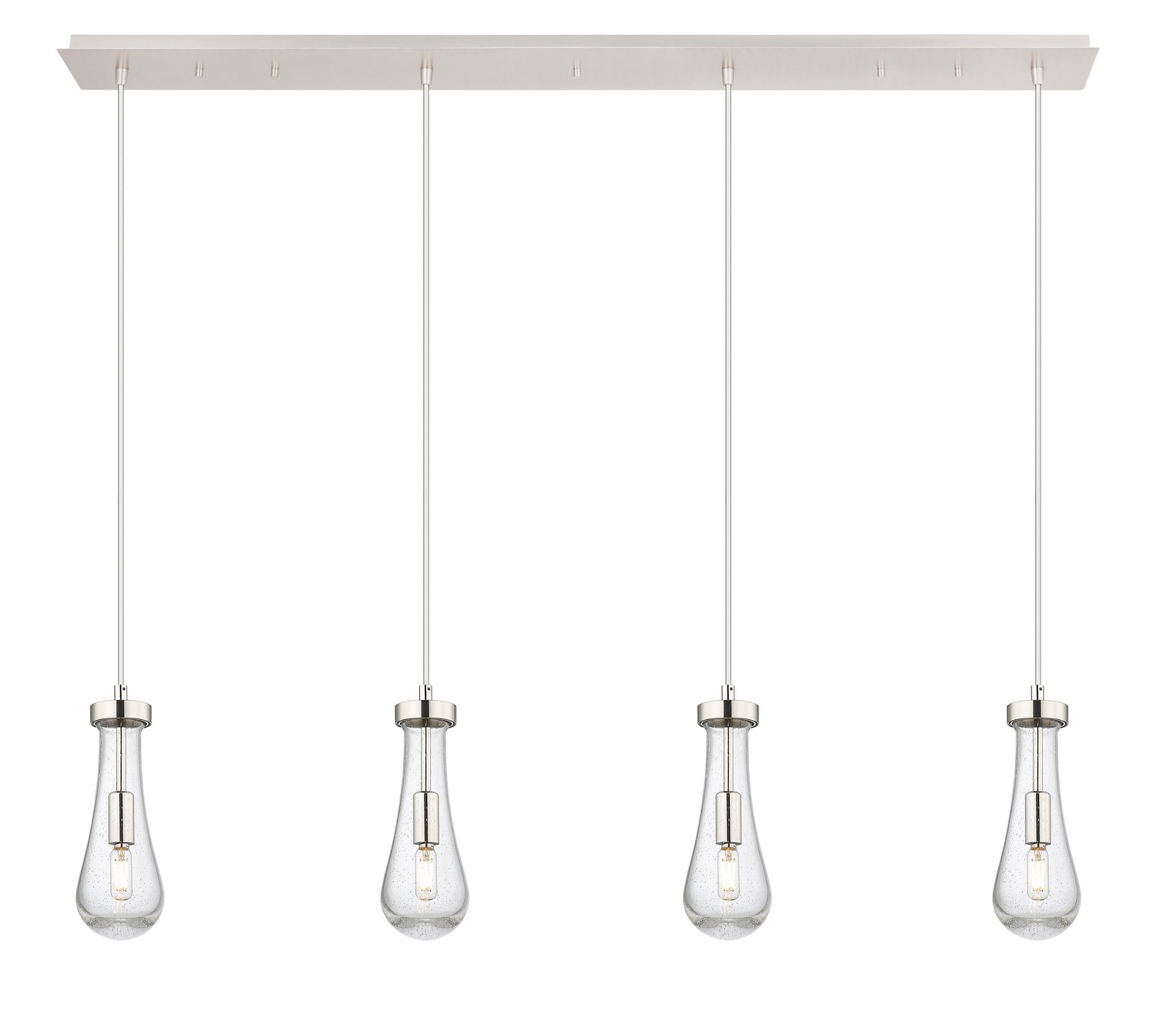 Four Light Linear Pendant by Innovations - Downtown Urban Collection, Brushed Polished Nickel Finish - 124-451-1P-PN-G451-4SDY