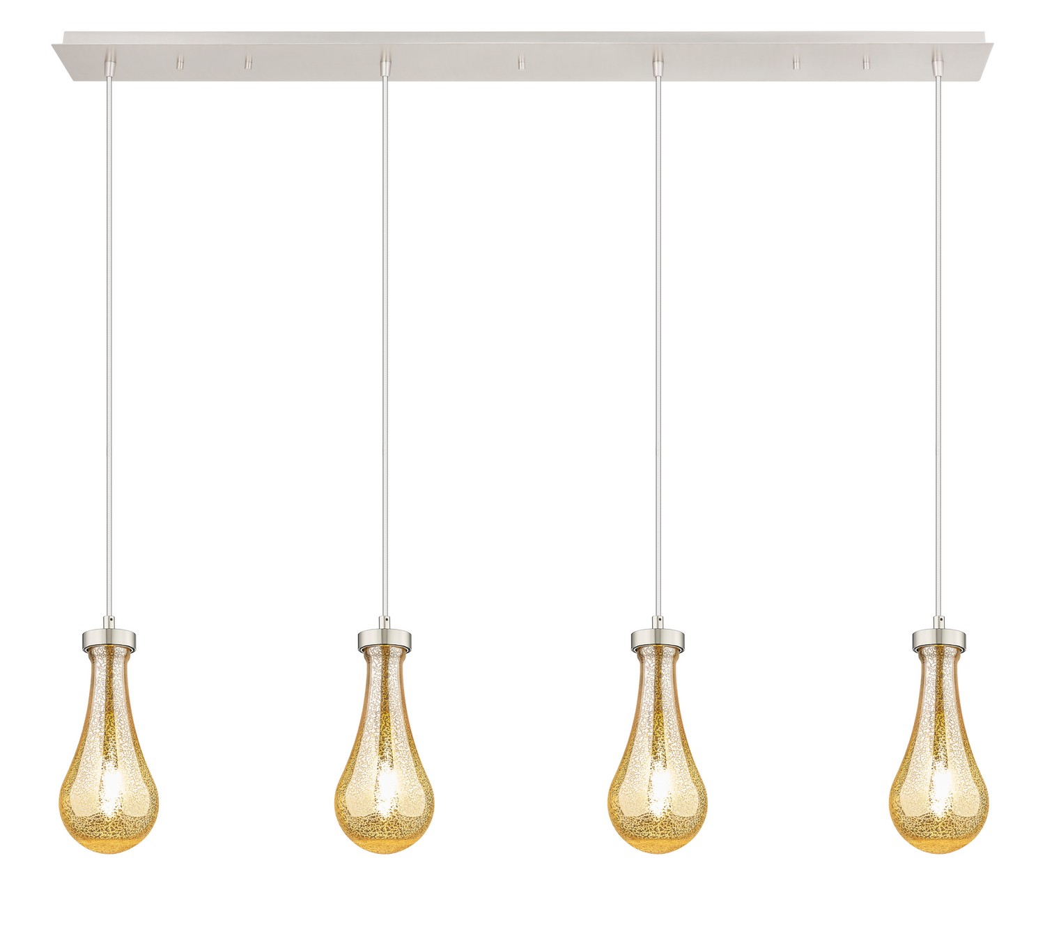 Four Light Linear Pendant by Innovations - Downtown Urban Collection, Polished Nickel Finish - 124-451-1P-PN-G451-5ME