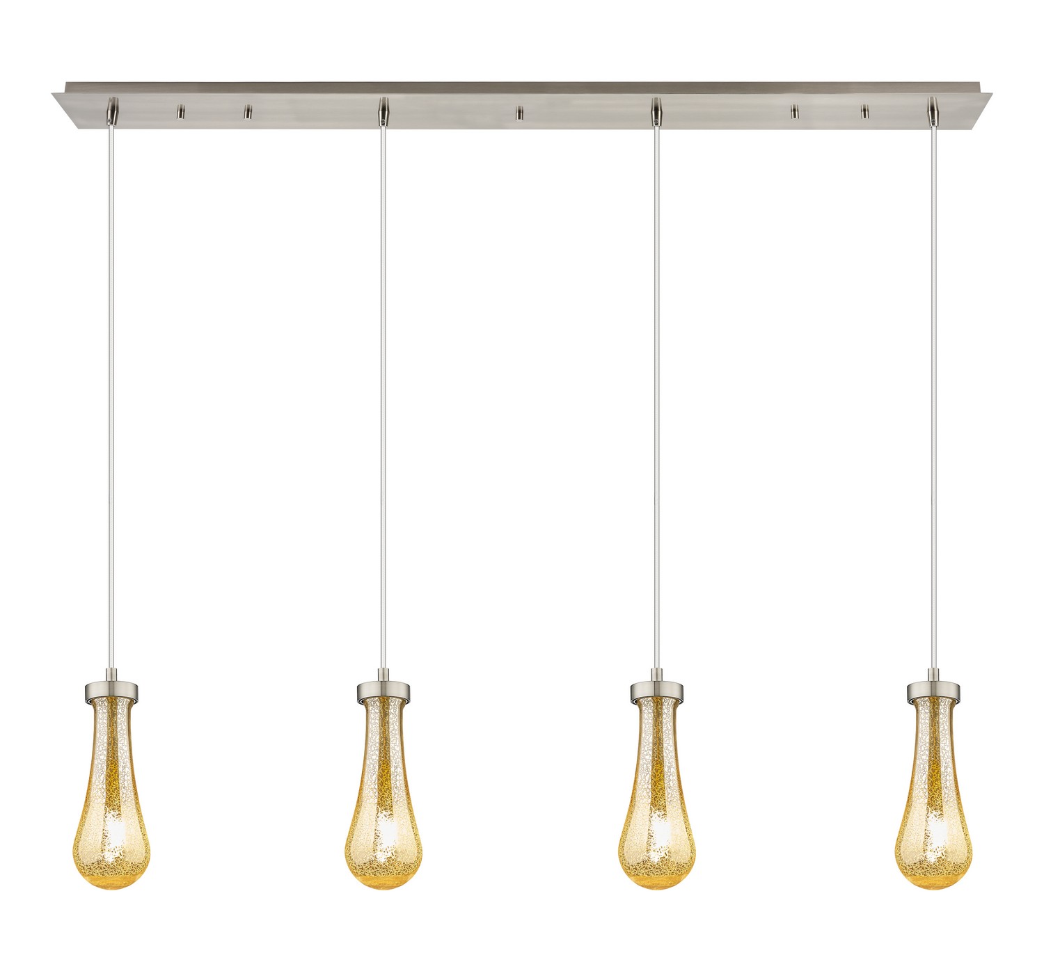 Four Light Linear Pendant by Innovations - Downtown Urban Collection, Brushed Satin Nickel Finish - 124-451-1P-SN-G451-4ME
