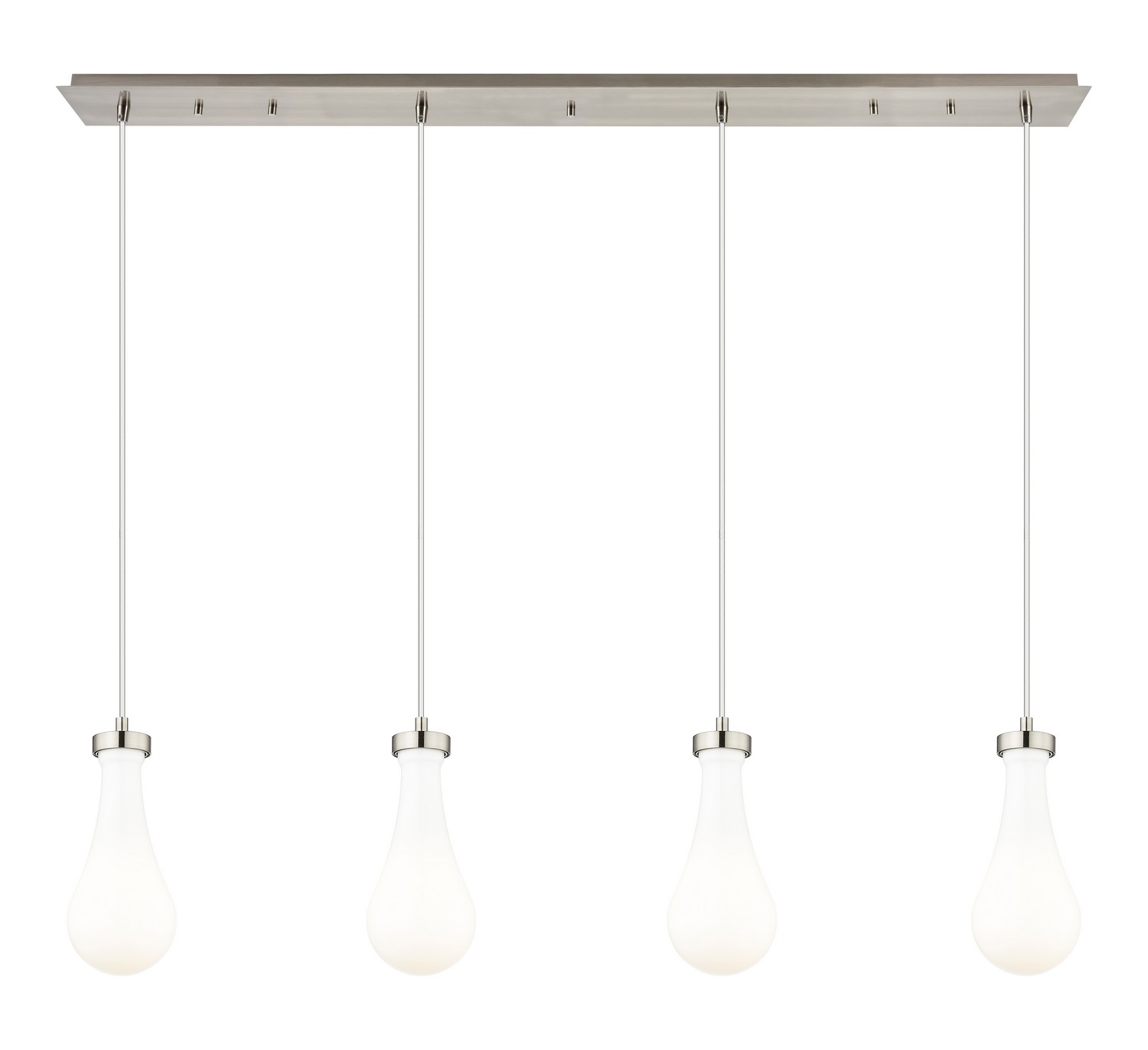 Four Light Linear Pendant by Innovations - Downtown Urban Collection, Brushed Satin Nickel Finish - 124-451-1P-SN-G451-5GWH