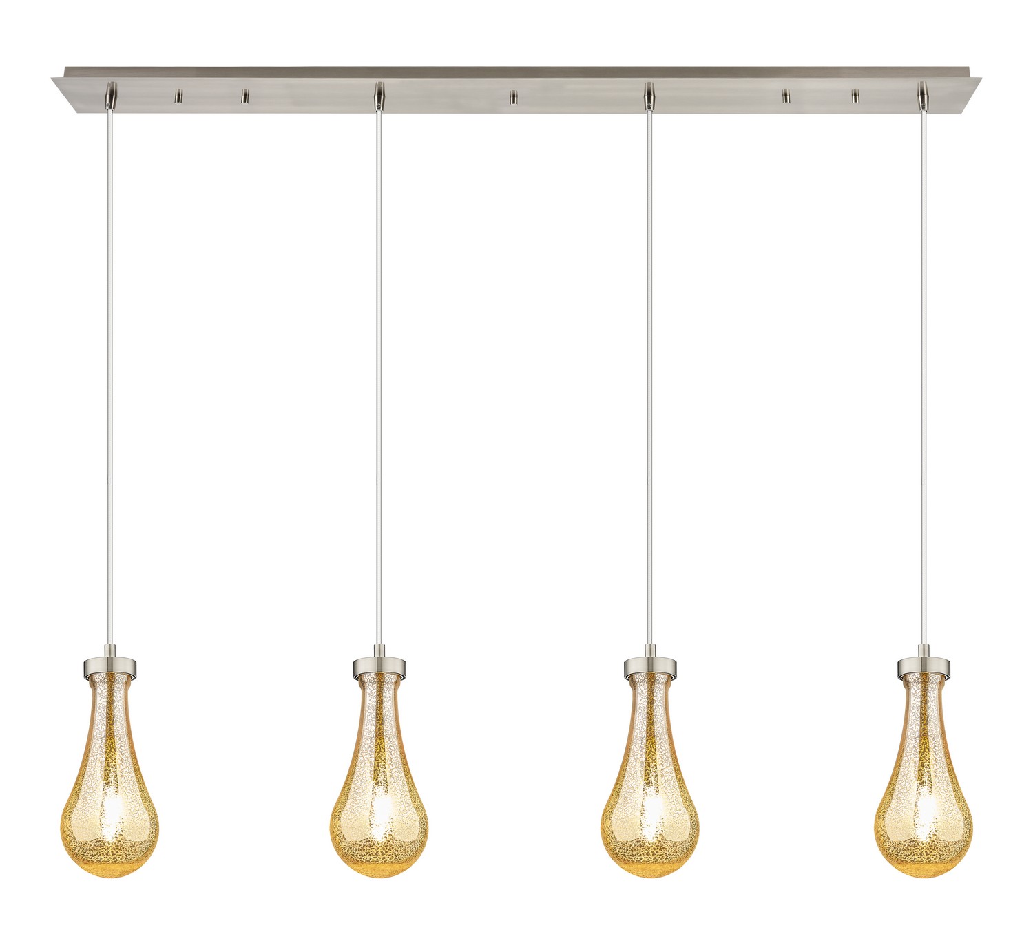 Four Light Linear Pendant by Innovations - Downtown Urban Collection, Brushed Satin Nickel Finish - 124-451-1P-SN-G451-5ME