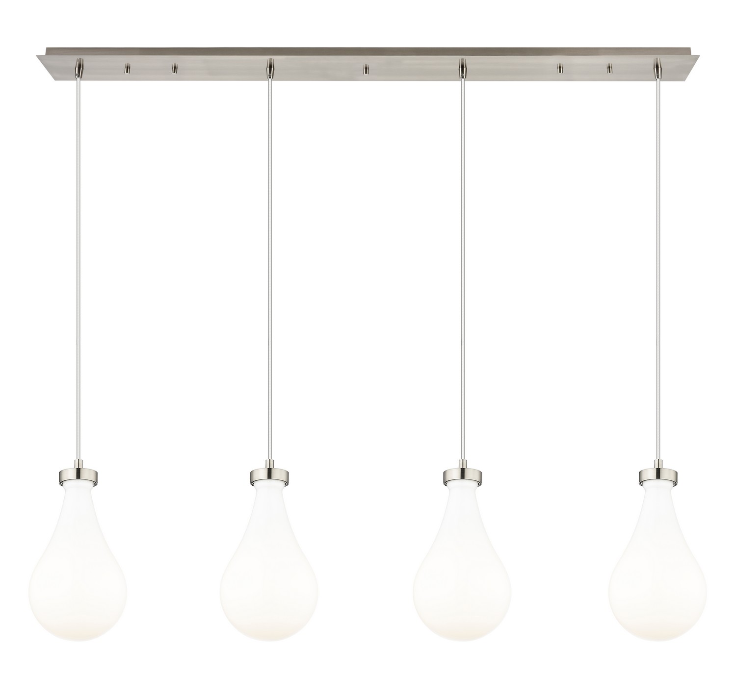 Four Light Linear Pendant by Innovations - Downtown Urban Collection, Brushed Satin Nickel Finish - 124-451-1P-SN-G451-7GWH