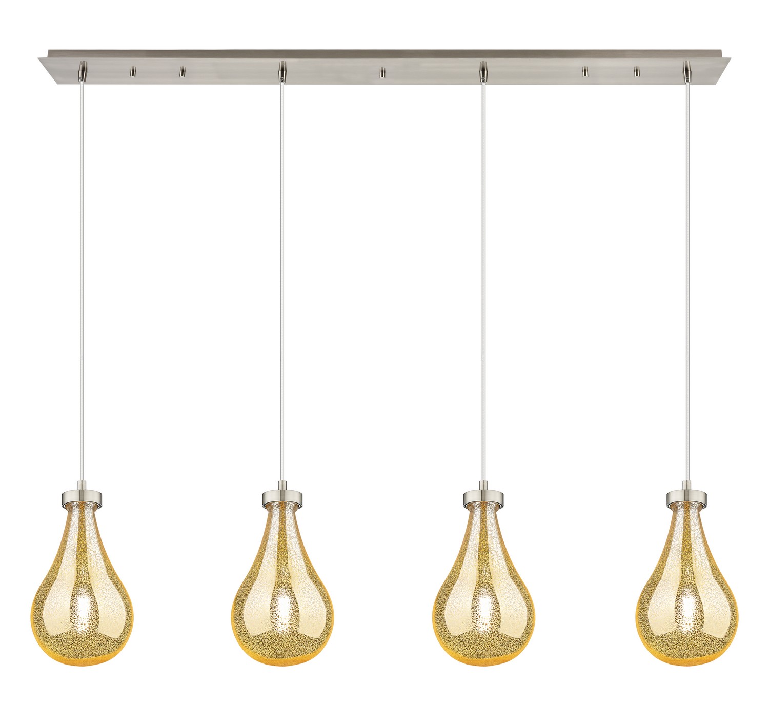 Four Light Linear Pendant by Innovations - Downtown Urban Collection, Brushed Satin Nickel Finish - 124-451-1P-SN-G451-7ME