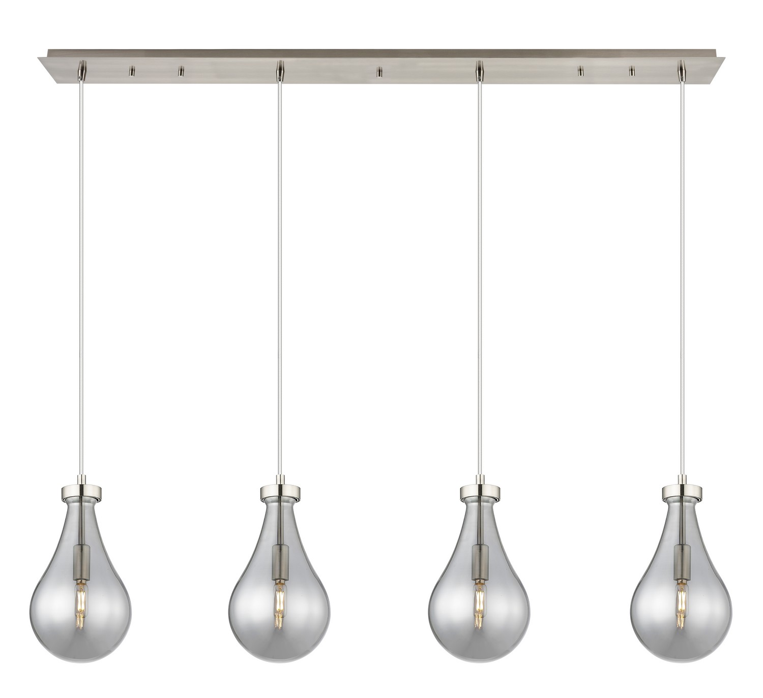 Four Light Linear Pendant by Innovations - Downtown Urban Collection, Brushed Satin Nickel Finish - 124-451-1P-SN-G451-7SM