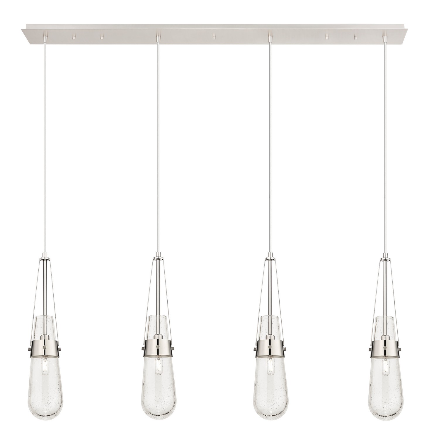 Four Light Linear Pendant by Innovations - Downtown Urban Collection, Polished Nickel Finish - 124-452-1P-PN-G452-4SDY