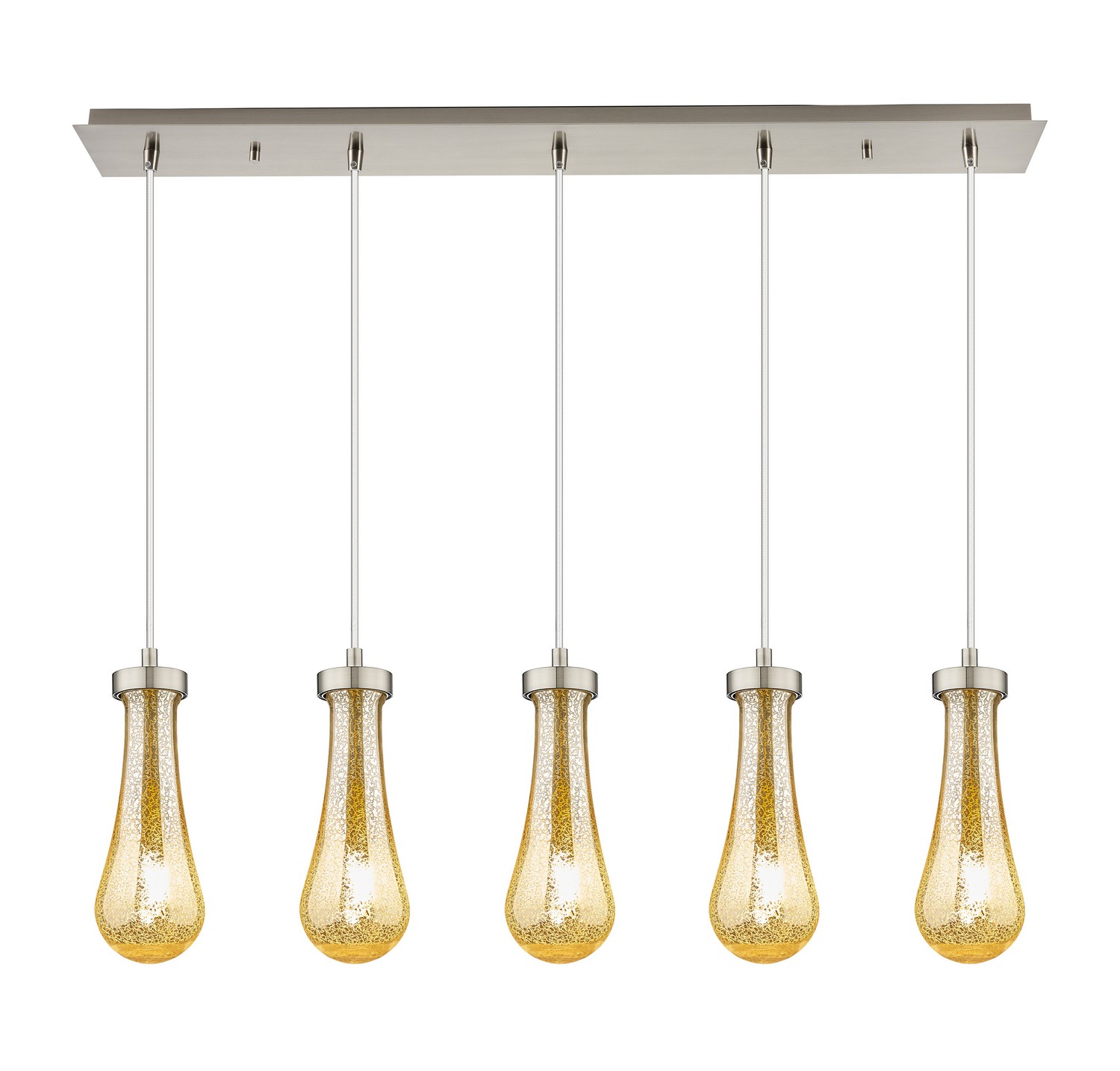 Five Light Linear Pendant by Innovations - Downtown Urban Collection, Brushed Satin Nickel Finish - 125-451-1P-SN-G451-4ME
