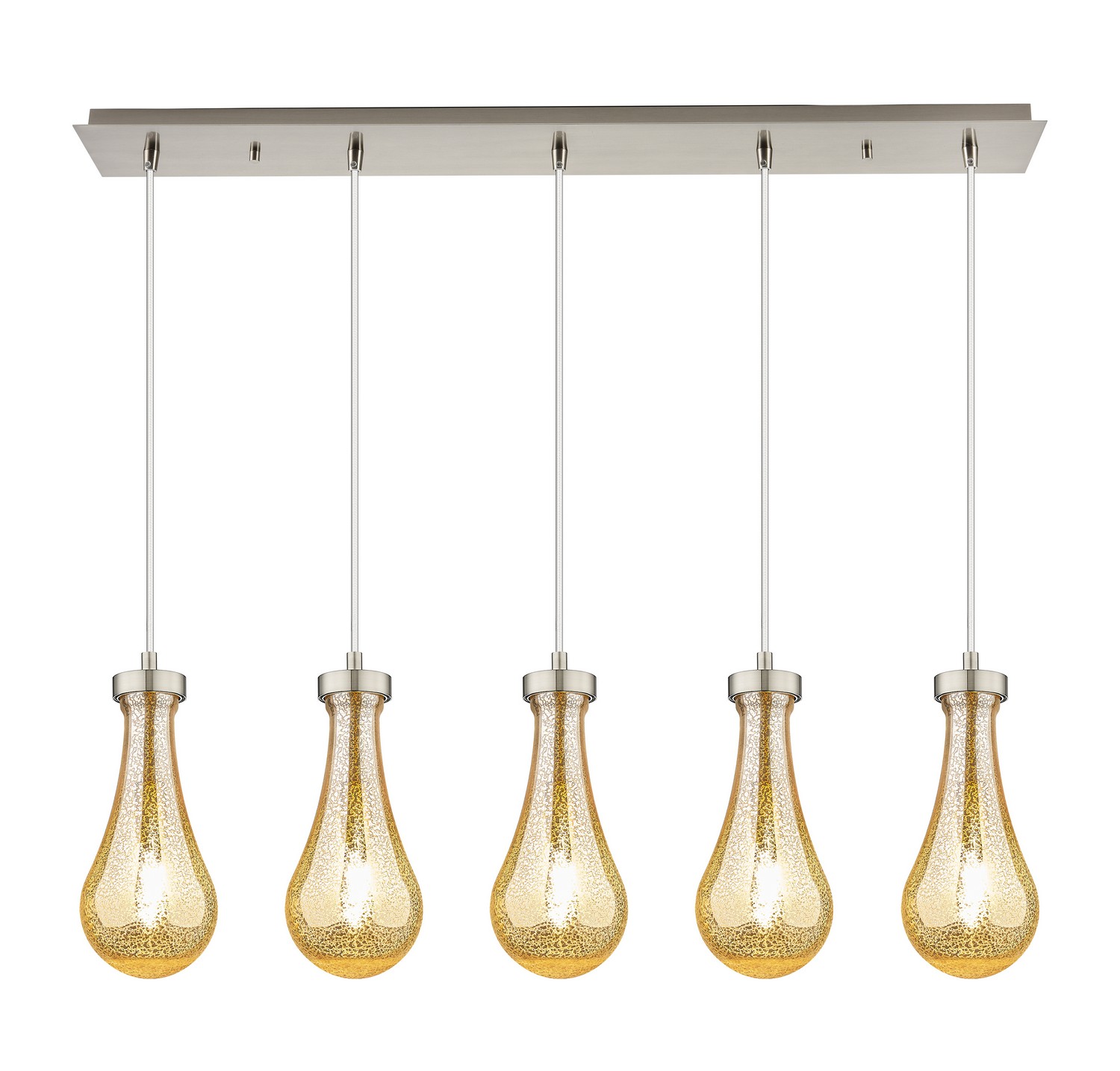 Five Light Linear Pendant by Innovations - Downtown Urban Collection, Brushed Satin Nickel Finish - 125-451-1P-SN-G451-5ME