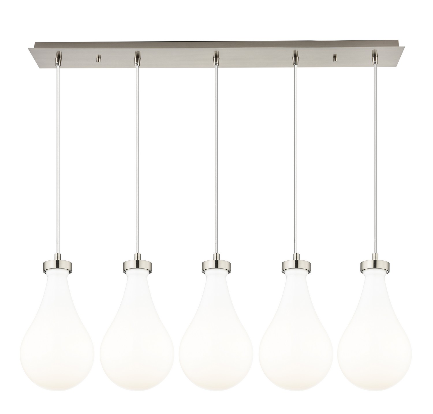 Five Light Linear Pendant by Innovations - Downtown Urban Collection, Brushed Satin Nickel Finish - 125-451-1P-SN-G451-7GWH