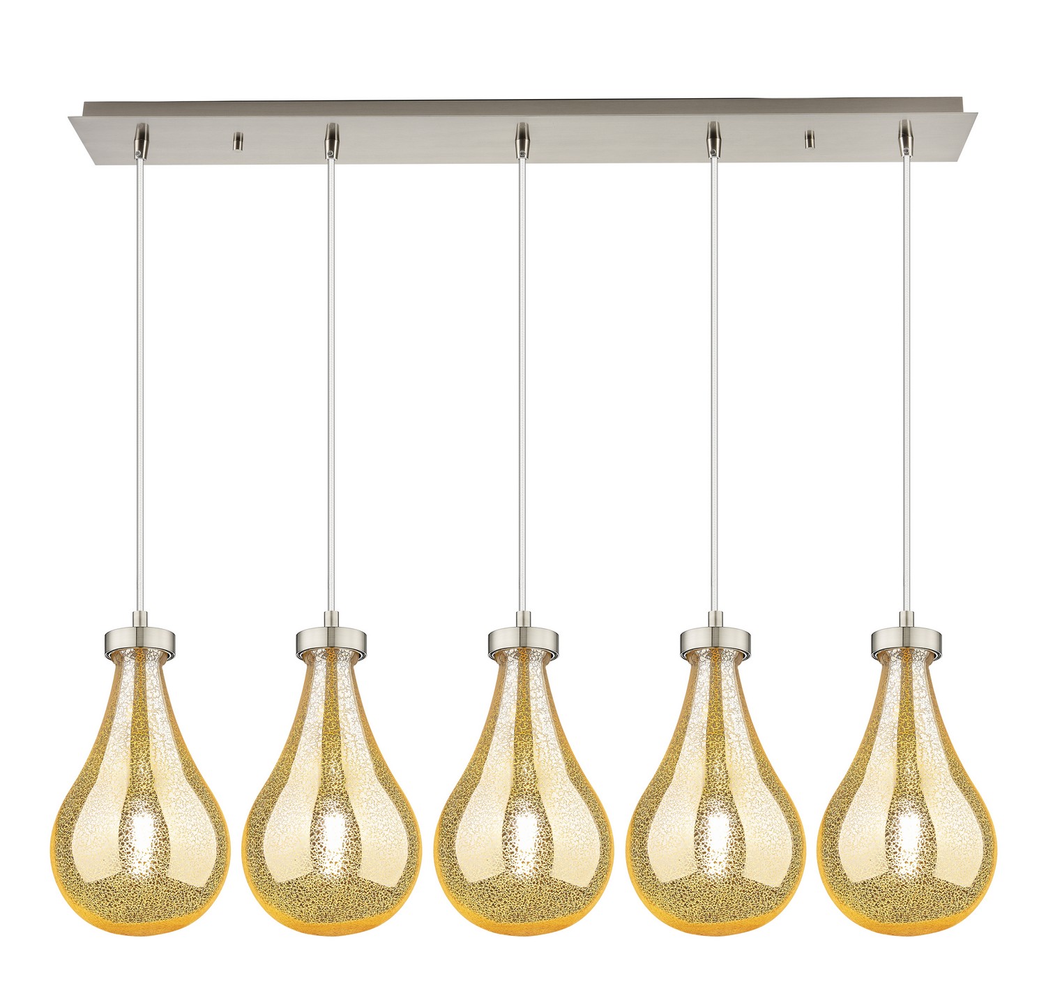 Five Light Linear Pendant by Innovations - Downtown Urban Collection, Brushed Satin Nickel Finish - 125-451-1P-SN-G451-7ME